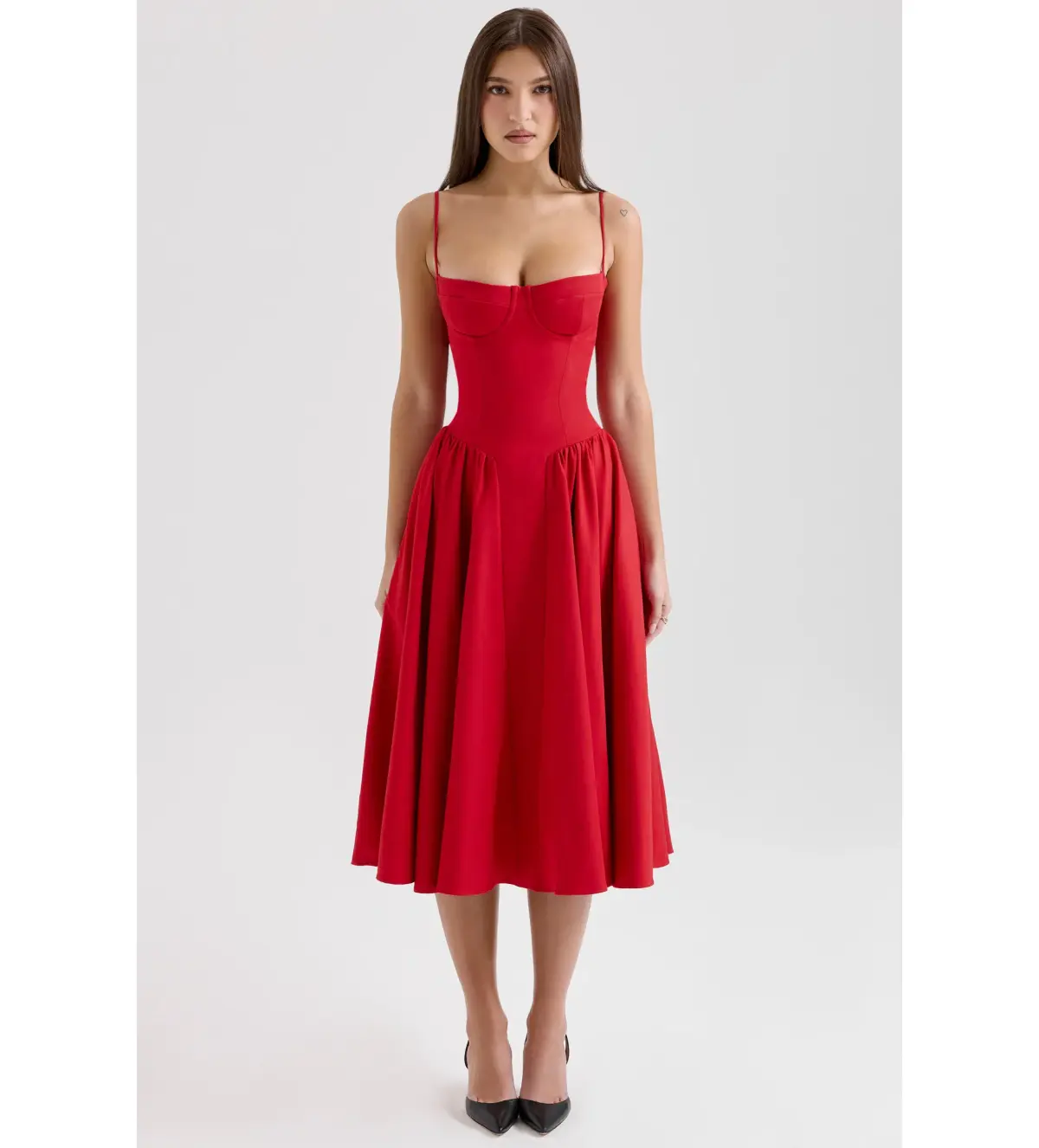 House of CB Samaria Midi Dress Red Size XS / Size 6 - Image 1
