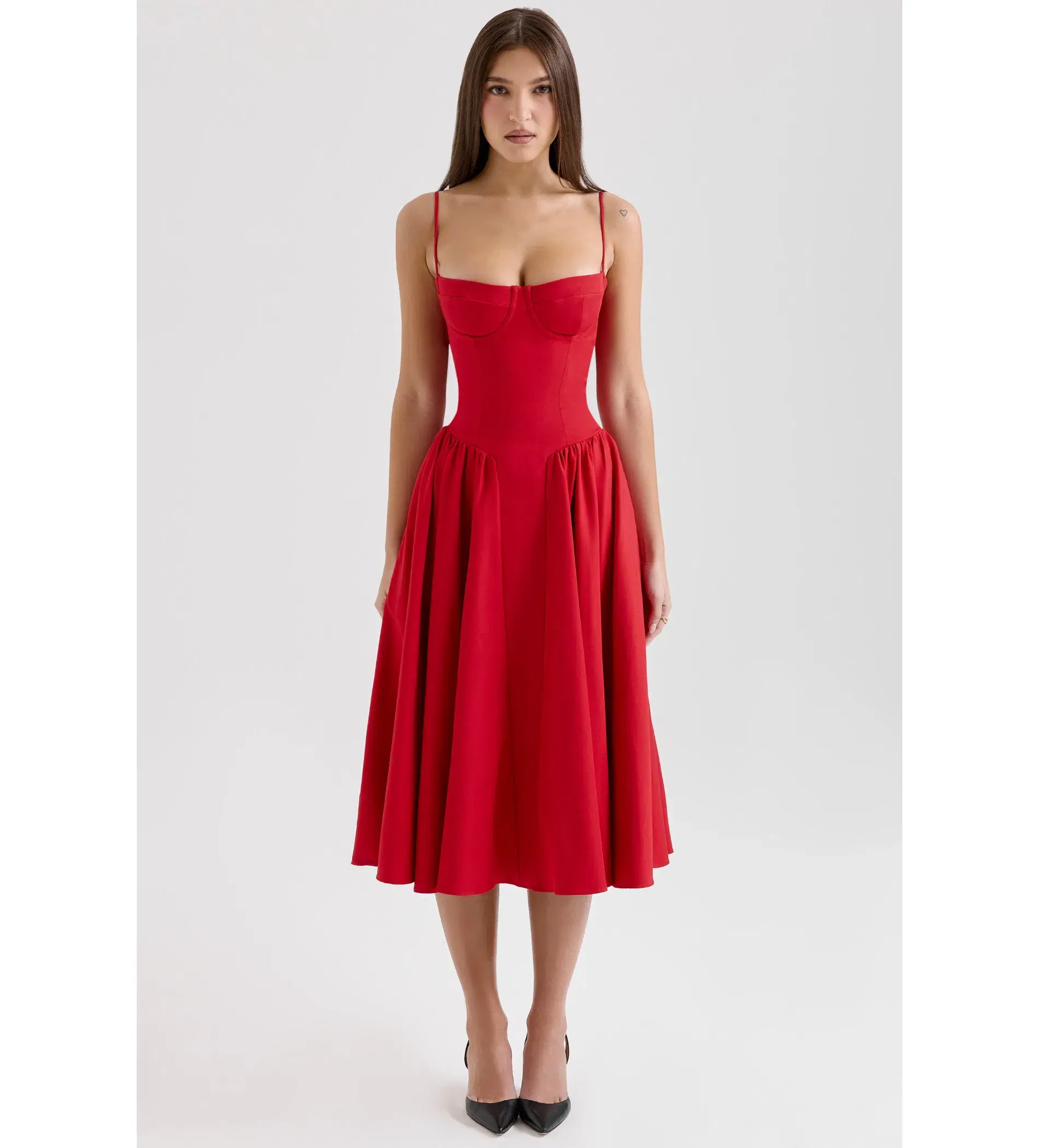 House of CB Samaria Midi Dress Red Size XS / Size 6 - Image 1