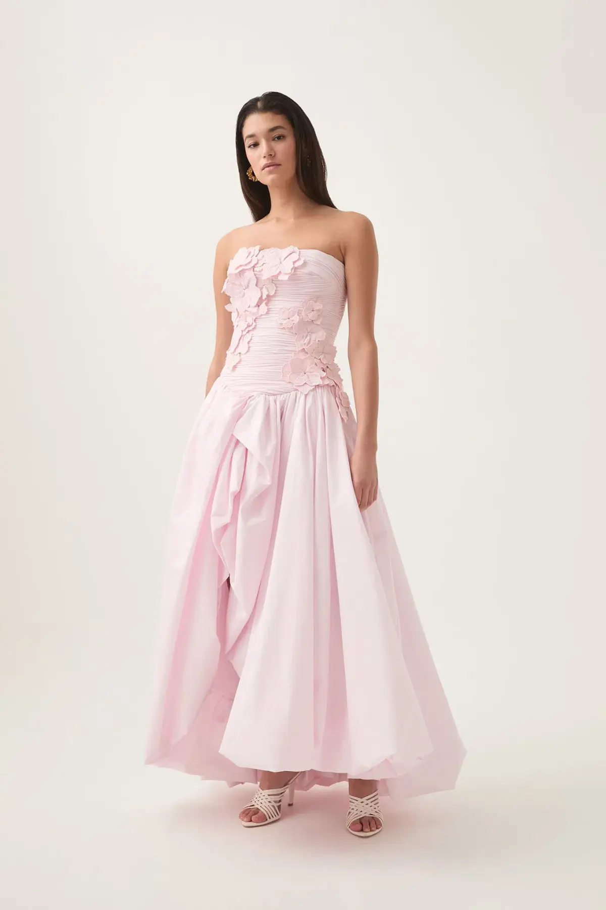 Aje Splendour Flower Midi Gown Dress Pastel Pink Size 14 - Image 3
