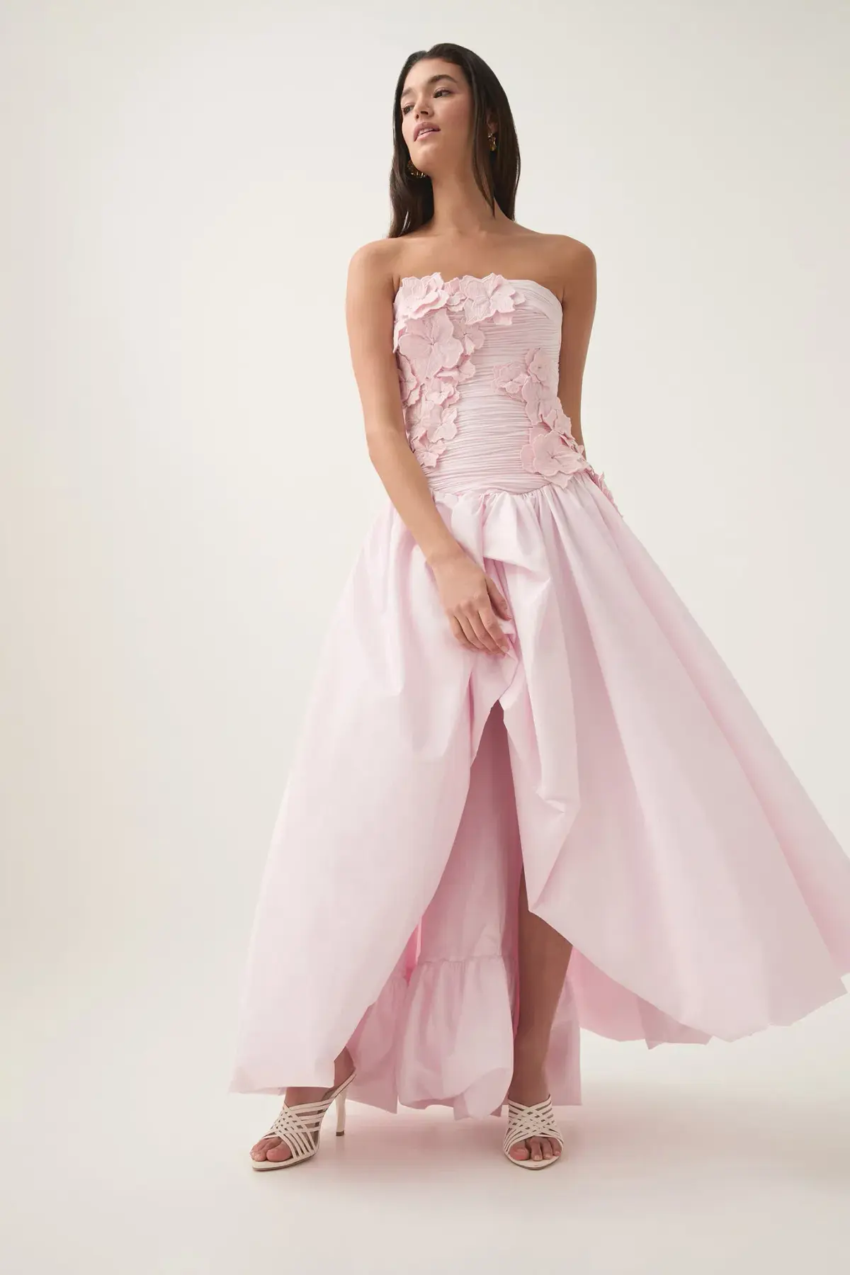 Aje Splendour Flower Midi Gown Dress Pastel Pink Size 14 - Image 4