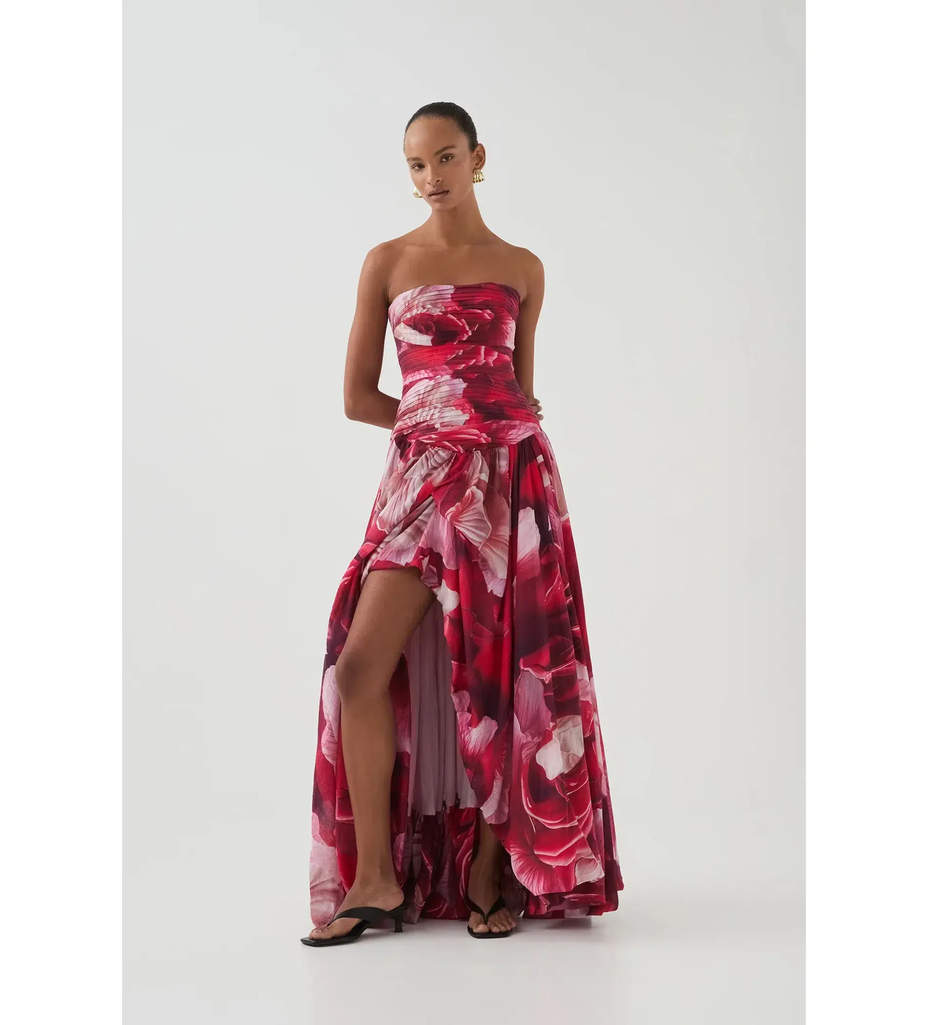Aje Flora Gown Prismatic Floral Red Size AU 6 - Image 1