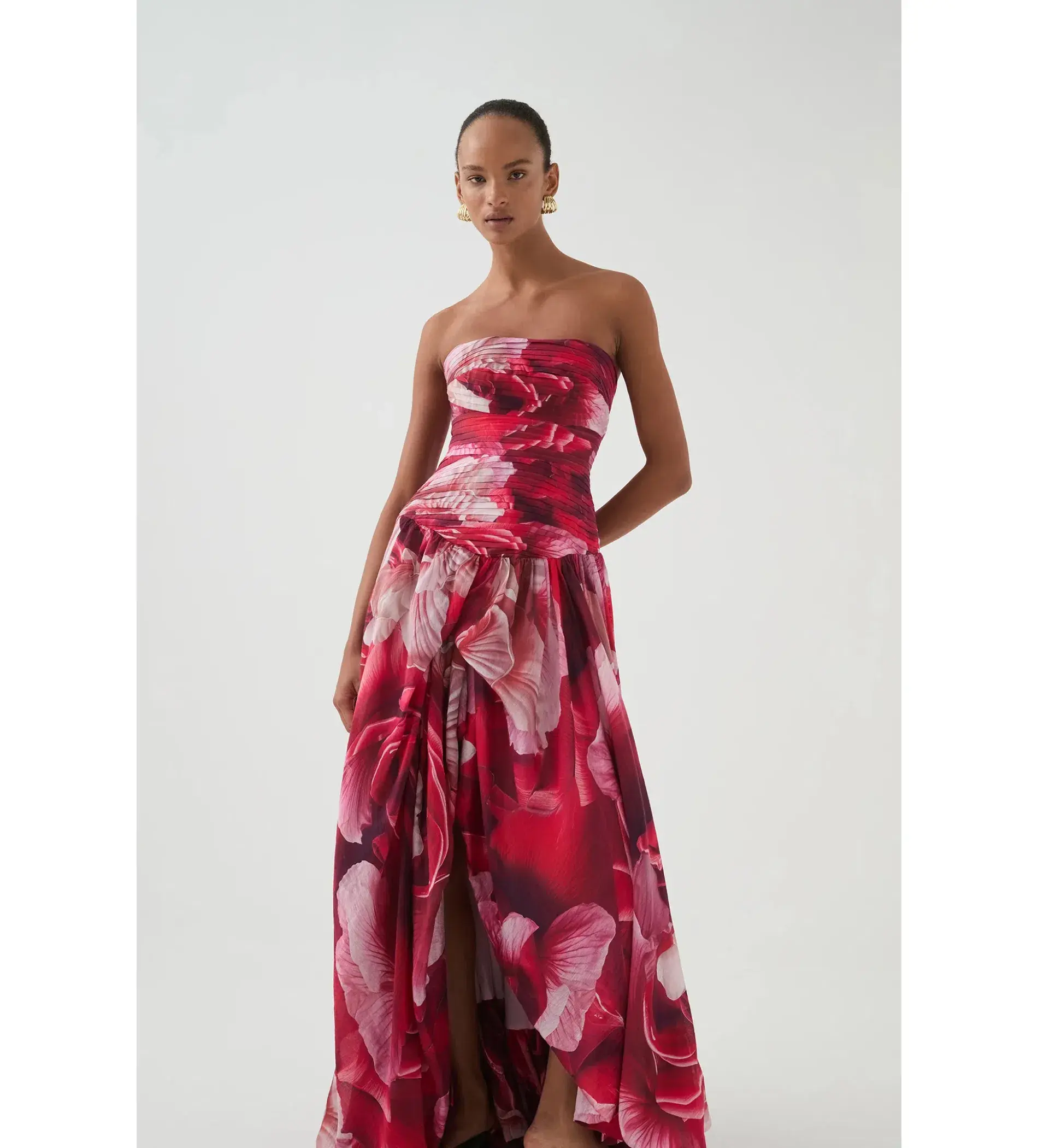 Aje Flora Gown Prismatic Floral Red Size AU 6 - Image 3