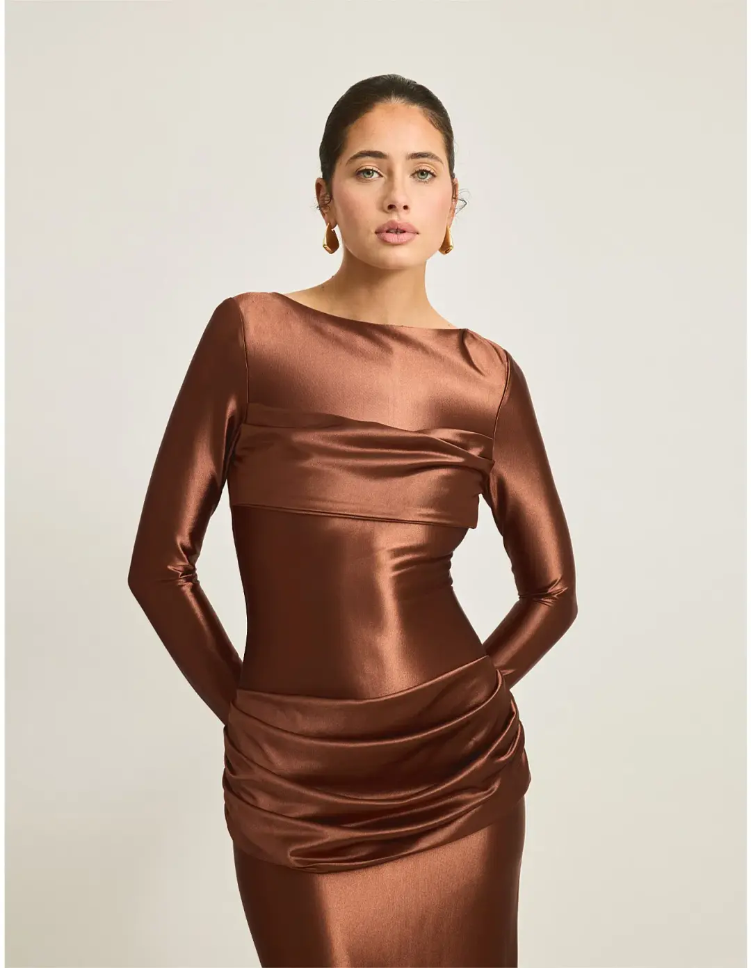 TOJHA Hadleigh Maxi Dress in Sierra Brown Size 10/M for rent on The Volte - main image