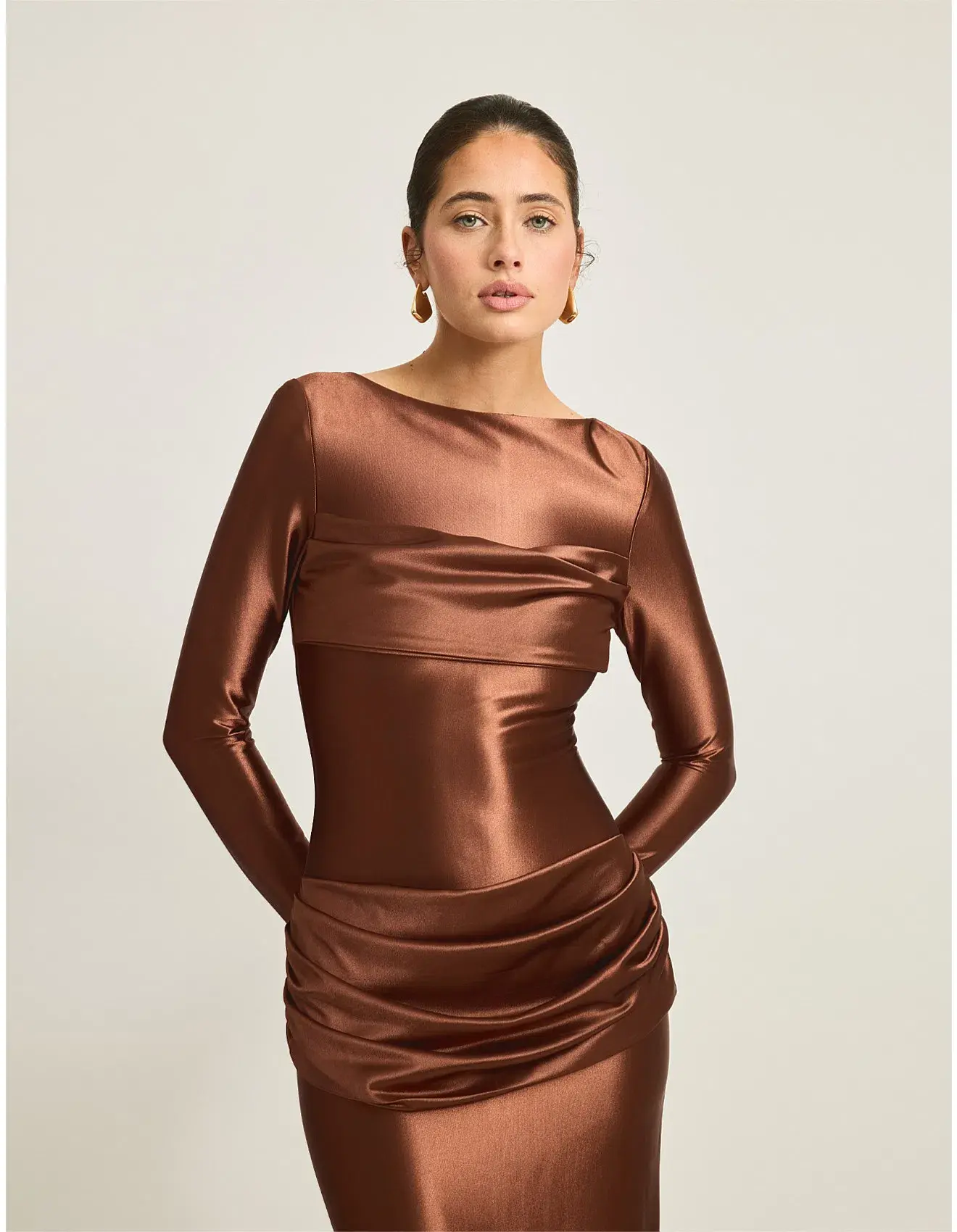 TOJHA Hadleigh Maxi Dress in Sierra Brown Size 10/M - Image 2