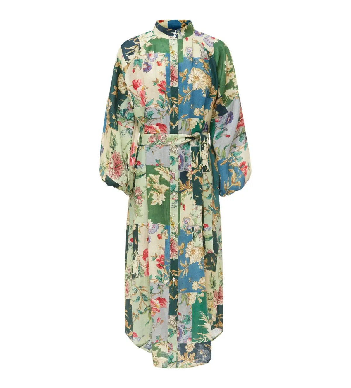 Alemais Loretta Patchwork Shirt Dress Floral Size 10 - Image 2