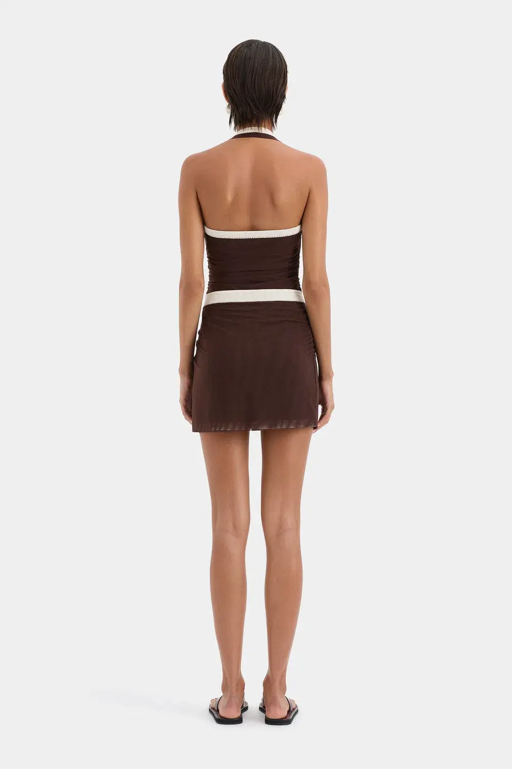 Sir the Label Jacques Mini Dress Chocolate  Size 10  - Image 2