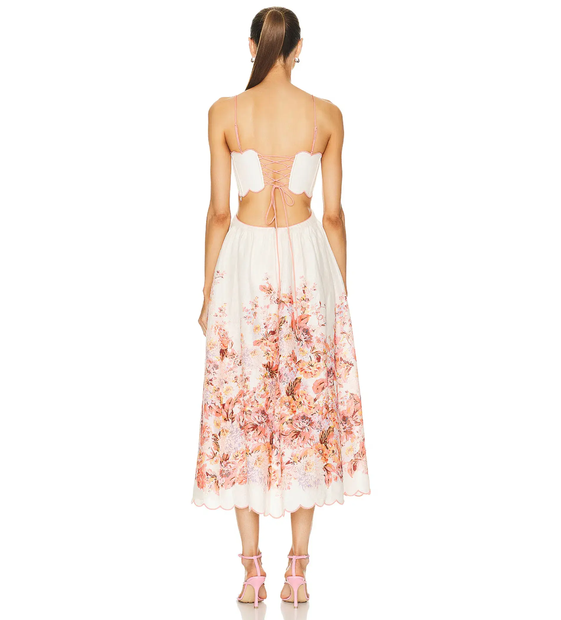 Zimmermann Devi Scallop Midi Dress in Size 3 / AU 12 - Image 3