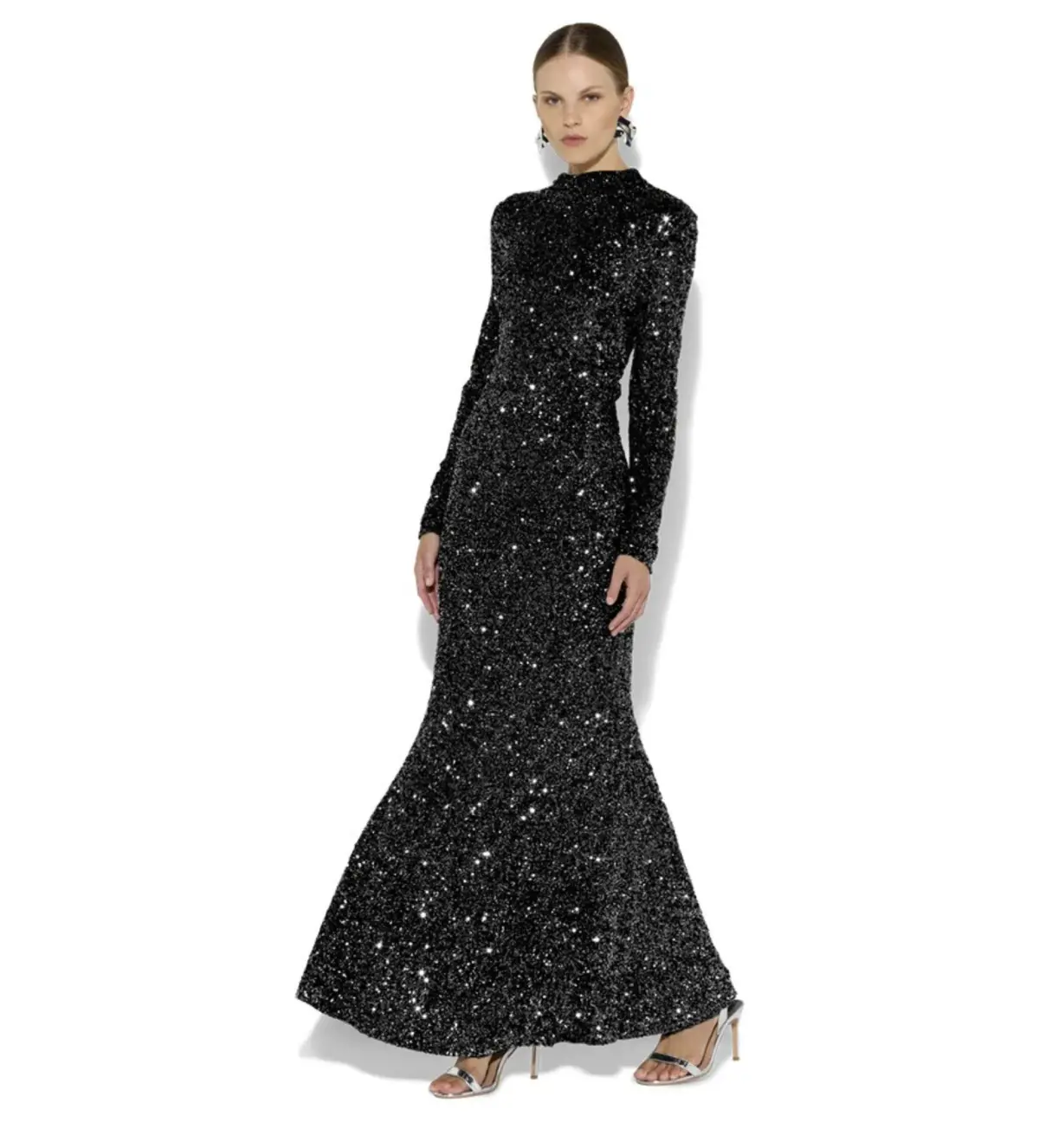 Montique Rapture Sequin Gown Black Size 14/L - Image 2