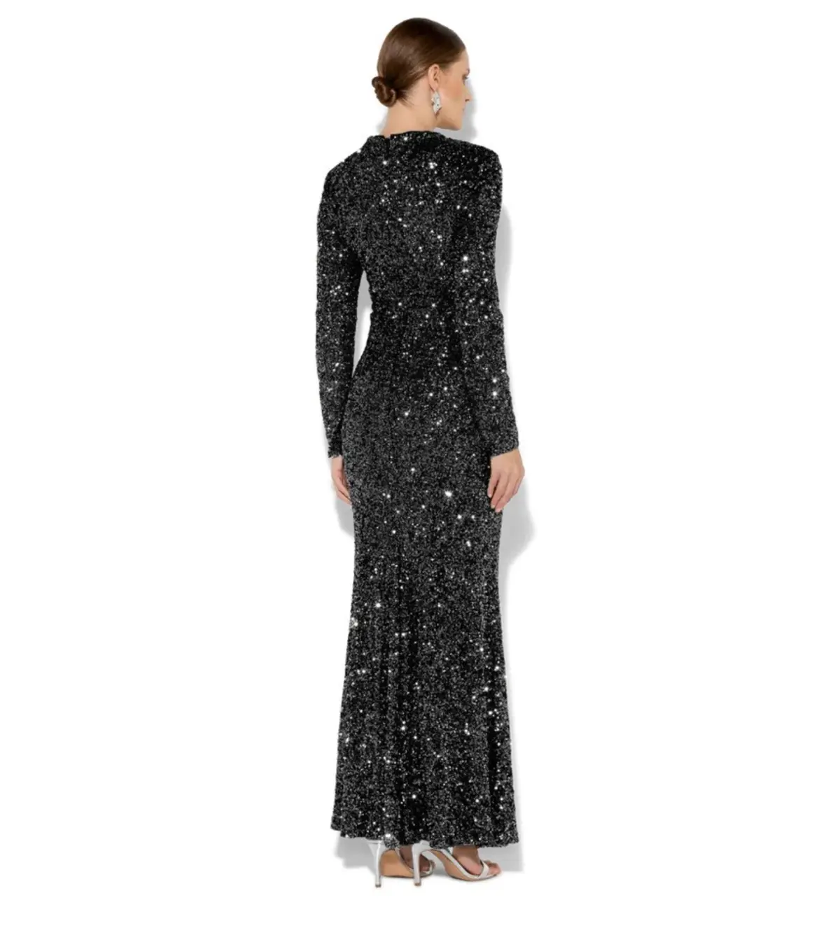 Montique Rapture Sequin Gown Black Size 14/L - Image 3
