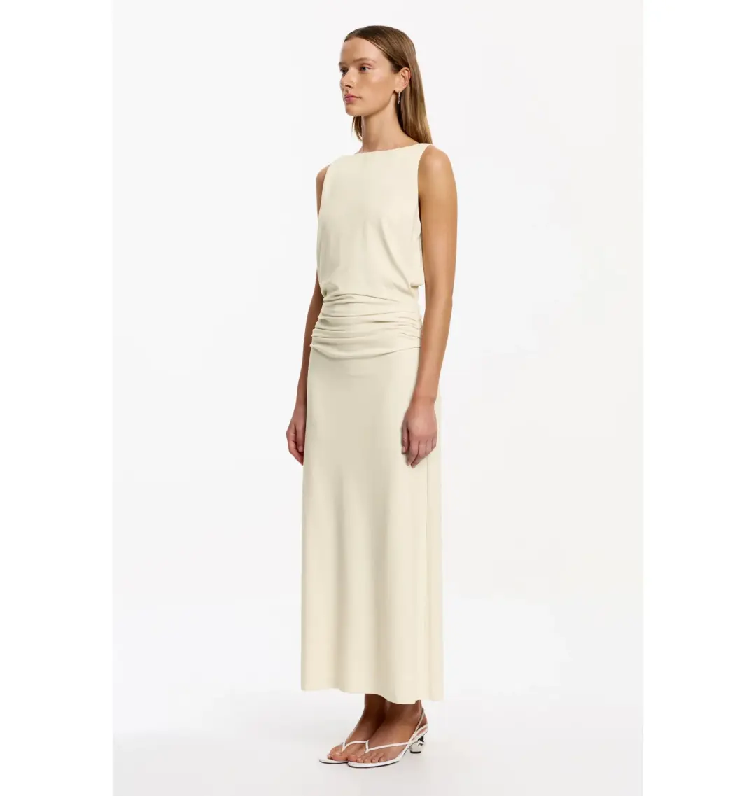 Significant Other Shelby Maxi Dress Beige Size 8 for rent on The Volte - main image