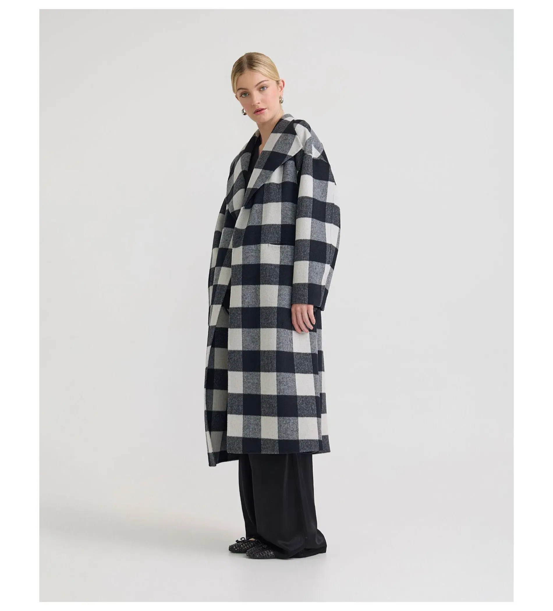 Oxford Alex Double Face Wool Coat Multi One Size - Image 3