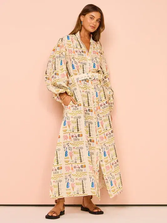 Palm Noosa Noddy Dress Maxi Verano Size AU 8 - Image 1