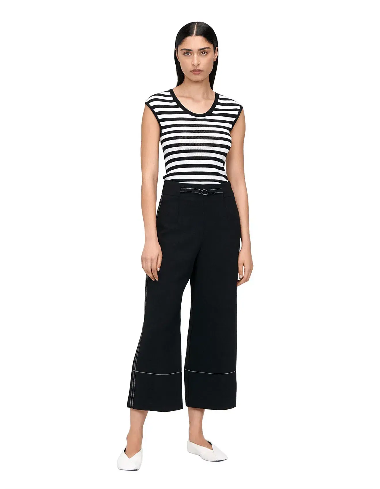 Double Weave Topstitched Cropped Pant Size AU - Image 1
