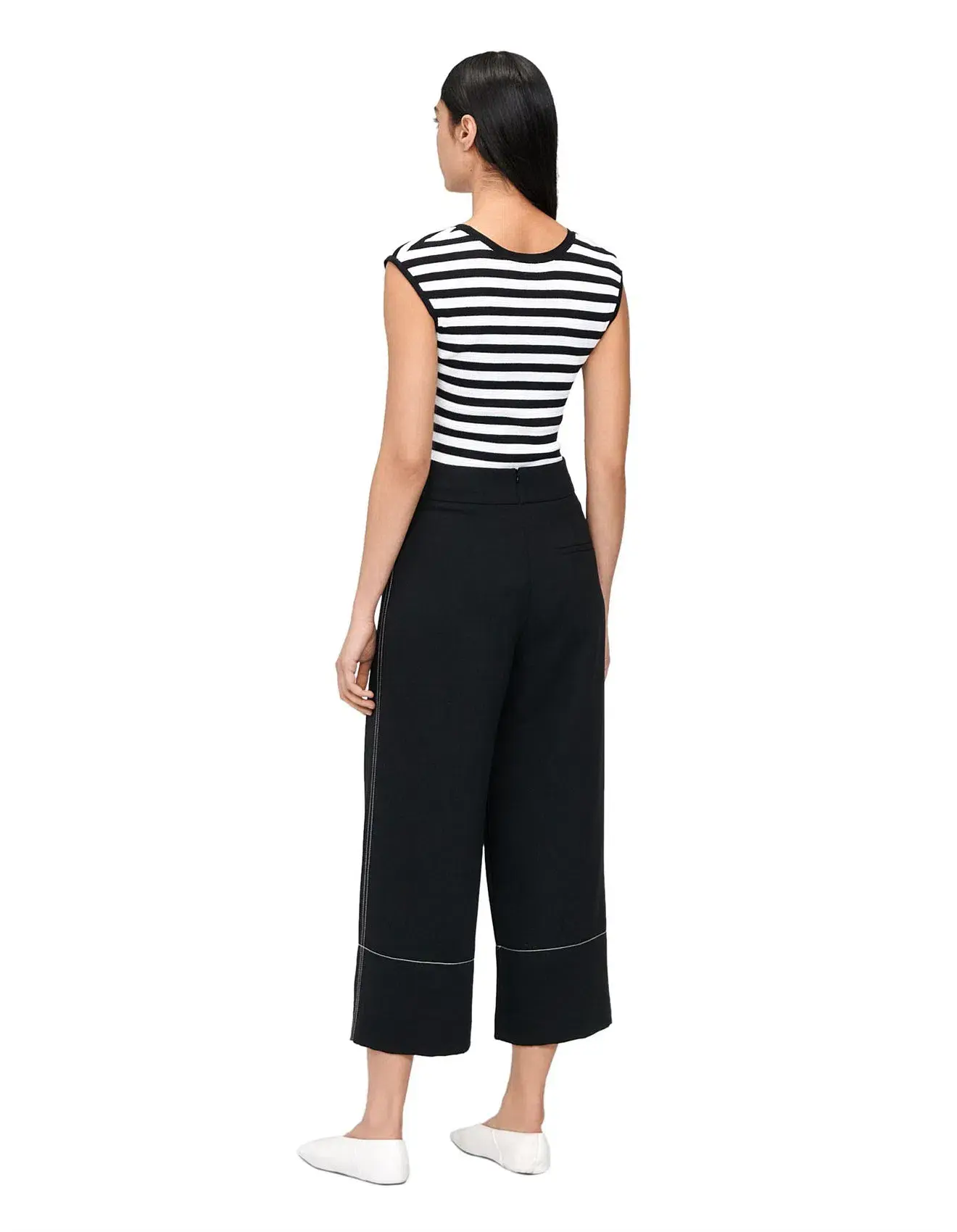 Double Weave Topstitched Cropped Pant Size AU - Image 3