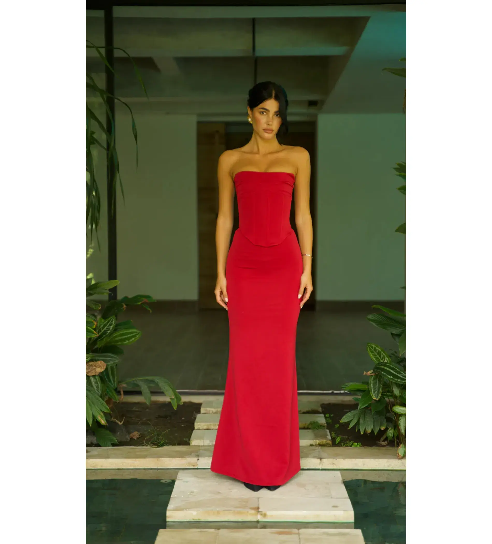 HNTR The Label Louie Gown in Wine Size 6 - Image 1