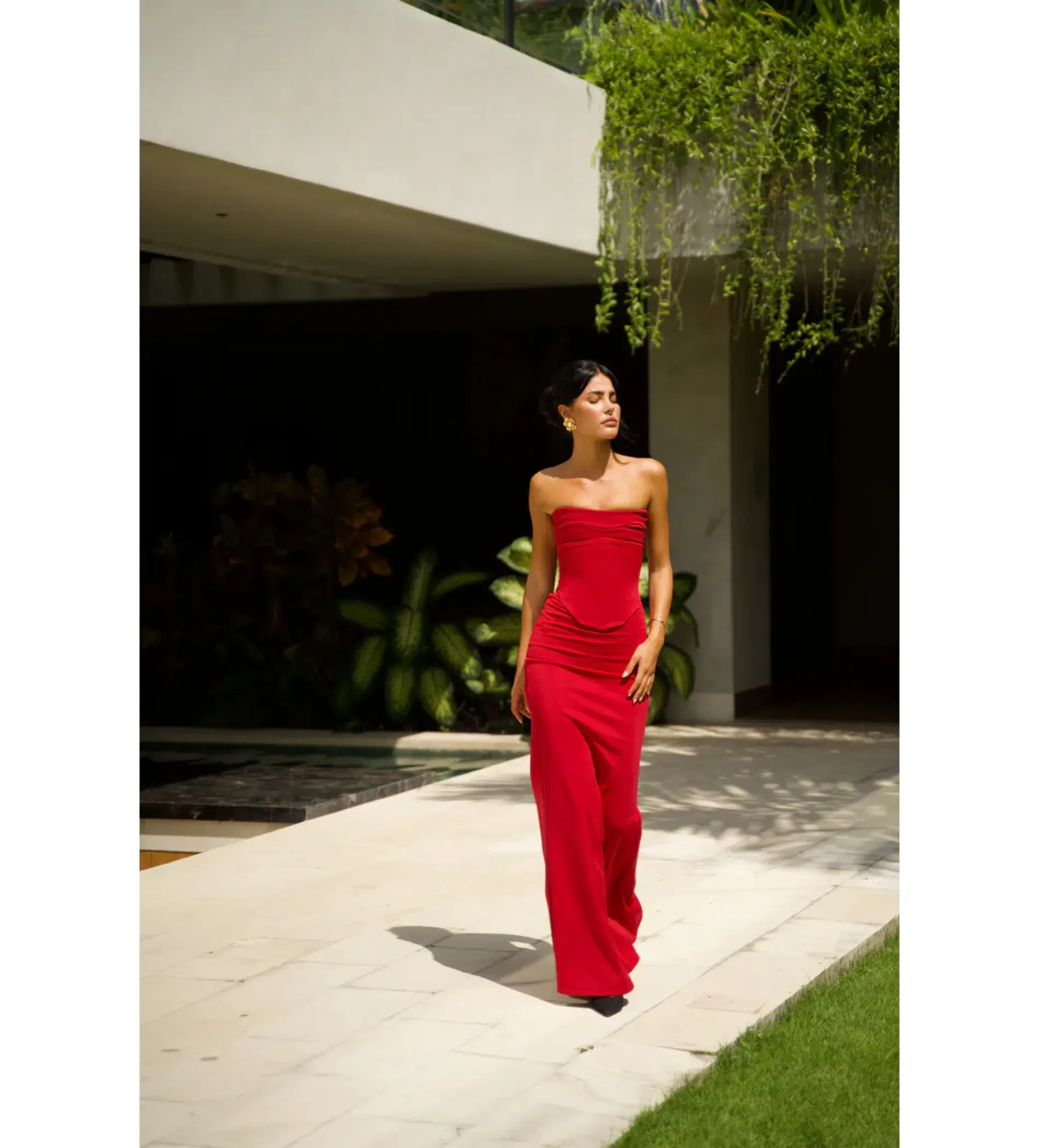 HNTR The Label Louie Gown in Wine Size 6 - Image 2