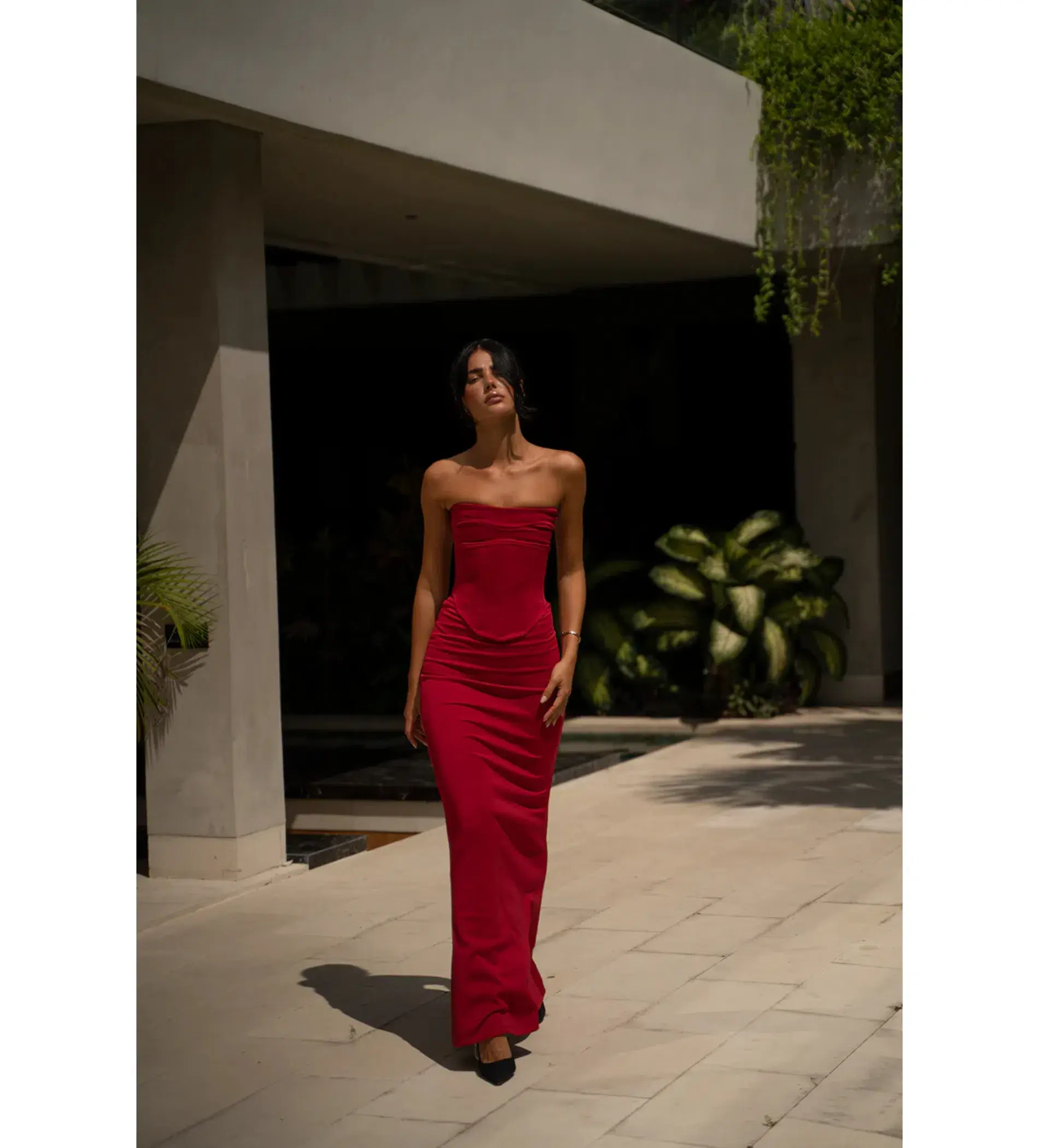 HNTR The Label Louie Gown in Wine Size 6 - Image 3