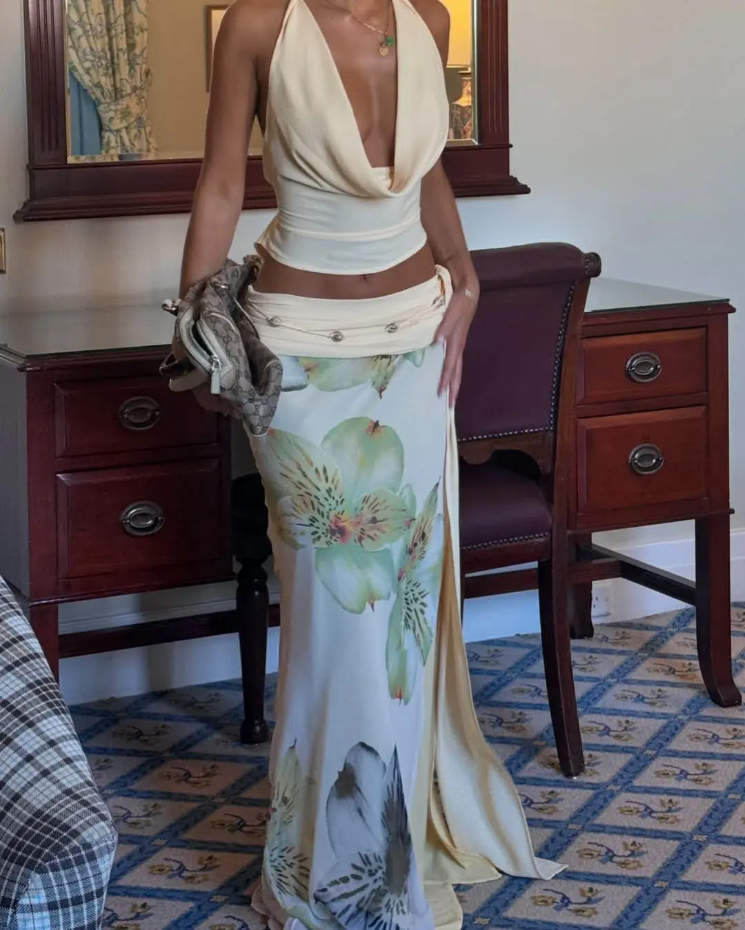Katali Orchid Romance Belle Skirt & Butter Kaia Top in Yellow  Size AU 10 - Image 2