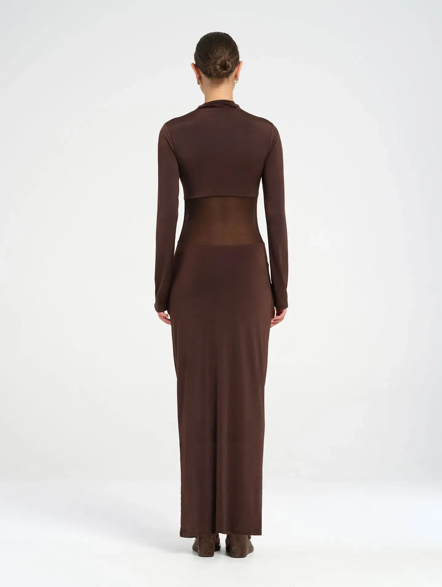 Benni Dora Maxi Dress Chocolate Size AU 8 - Image 3