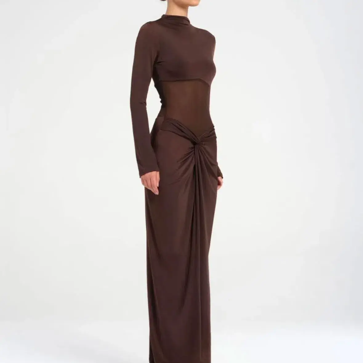 Benni Dora Maxi Dress Chocolate Size AU 8 - Image 2