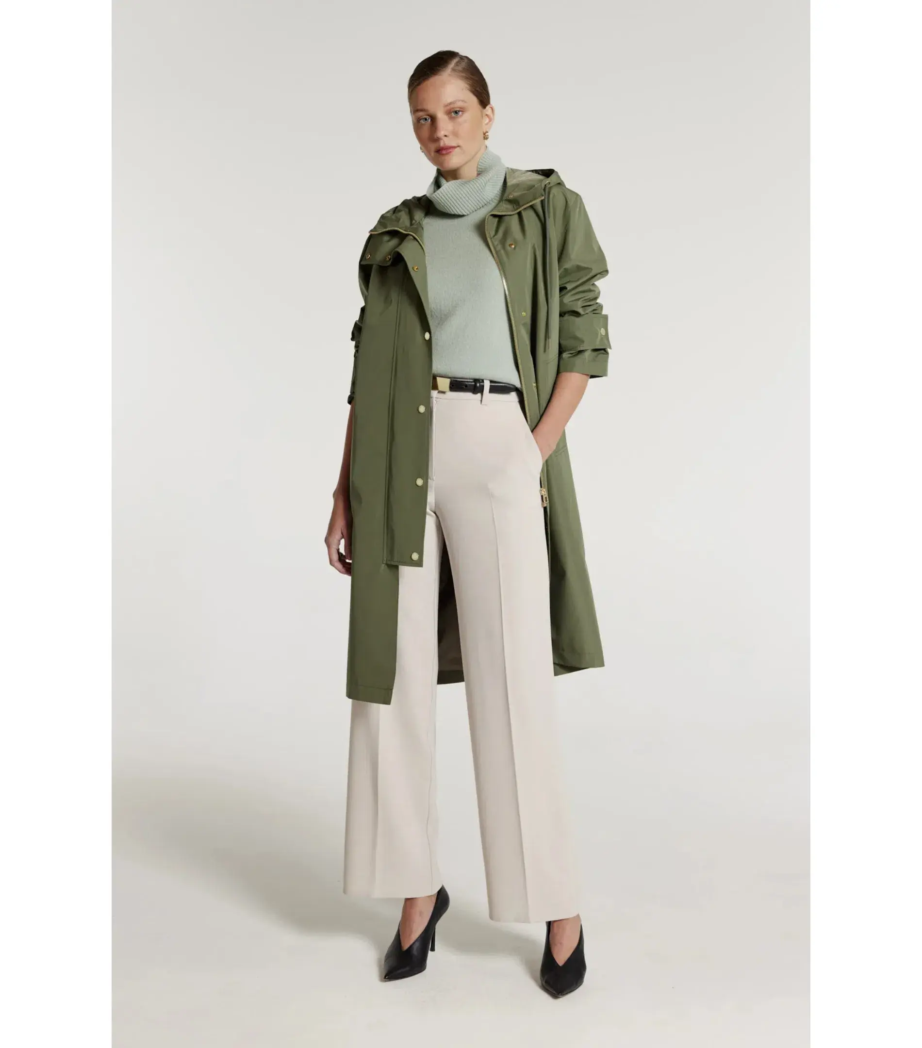 Perri Cutten Highlands Raincoat Moss Size  - Image 1