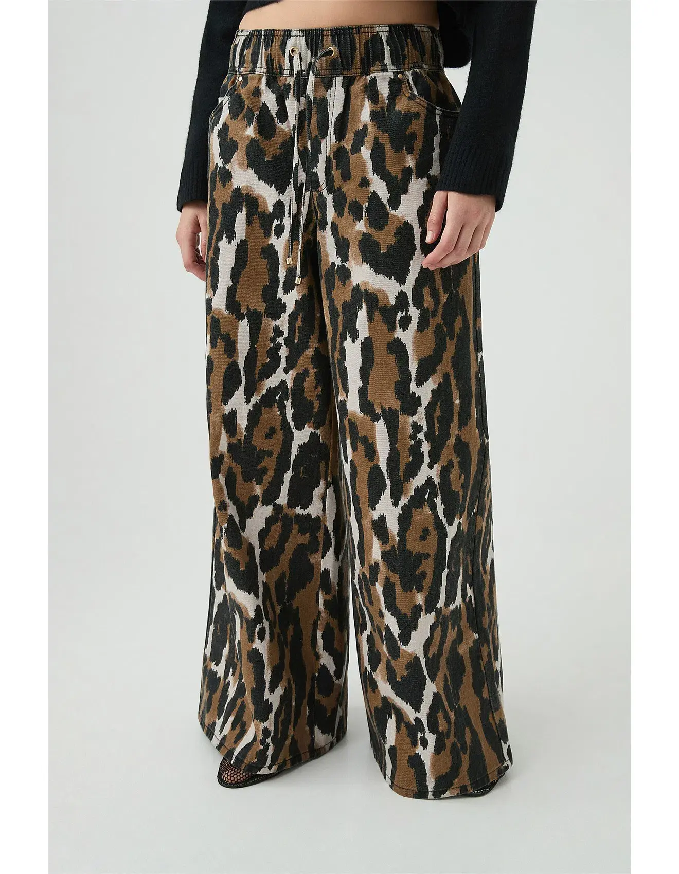Aje Sienna Denim Jeans Animal Print - Image 2