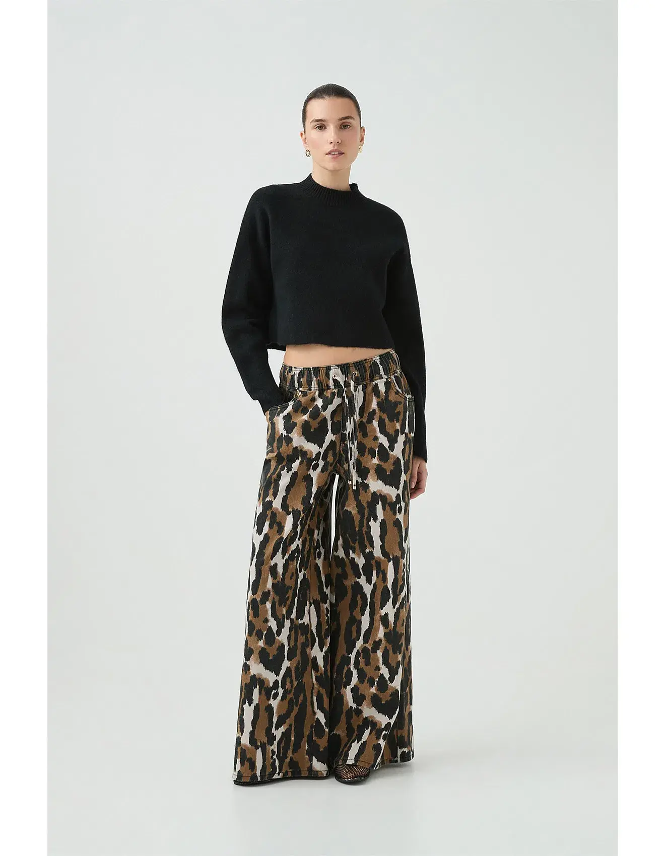 Aje Sienna Denim Jeans Animal Print - Image 1