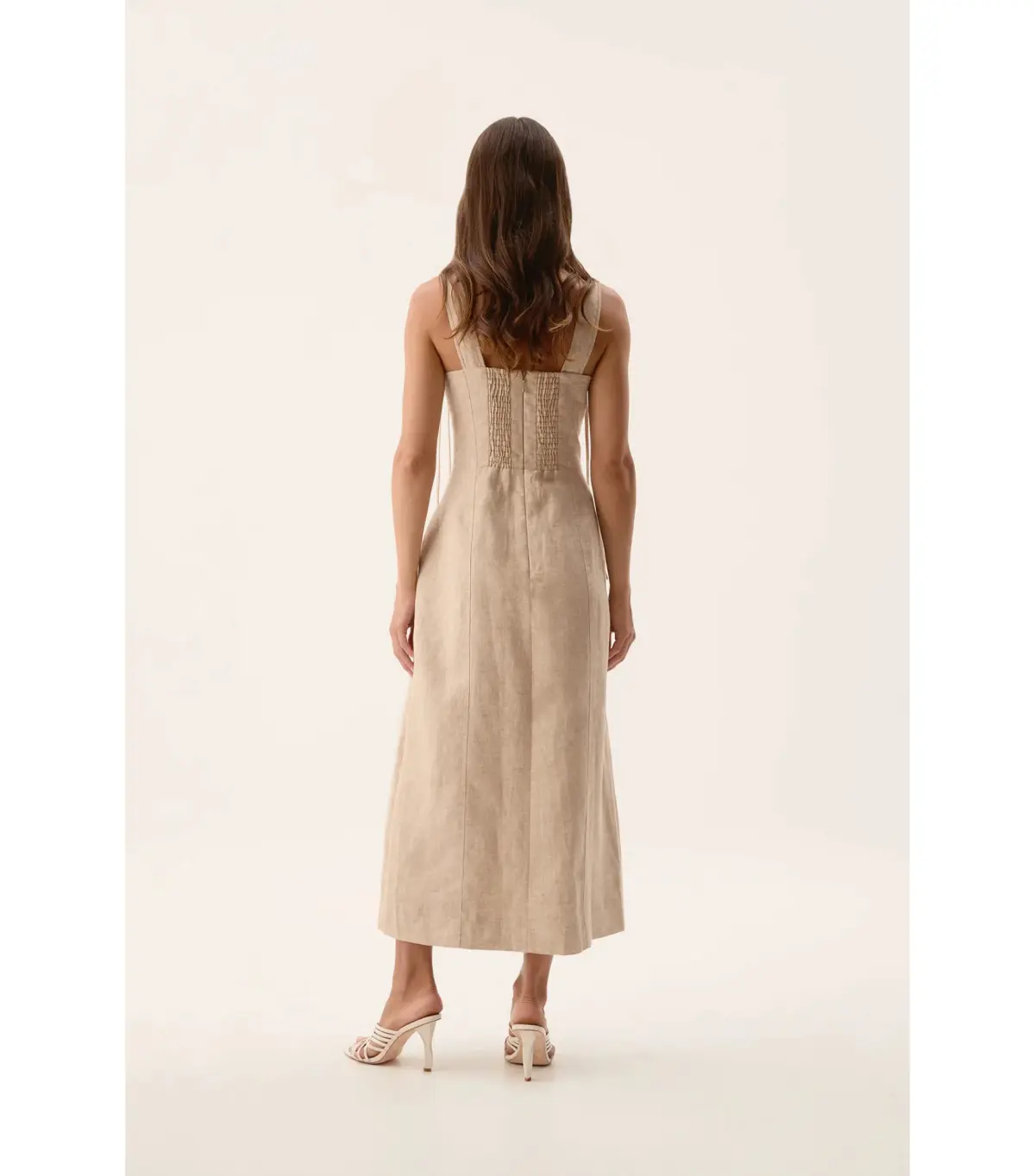 Aje Morgan Midi Dress Dune Beige Size 8/S - Image 4