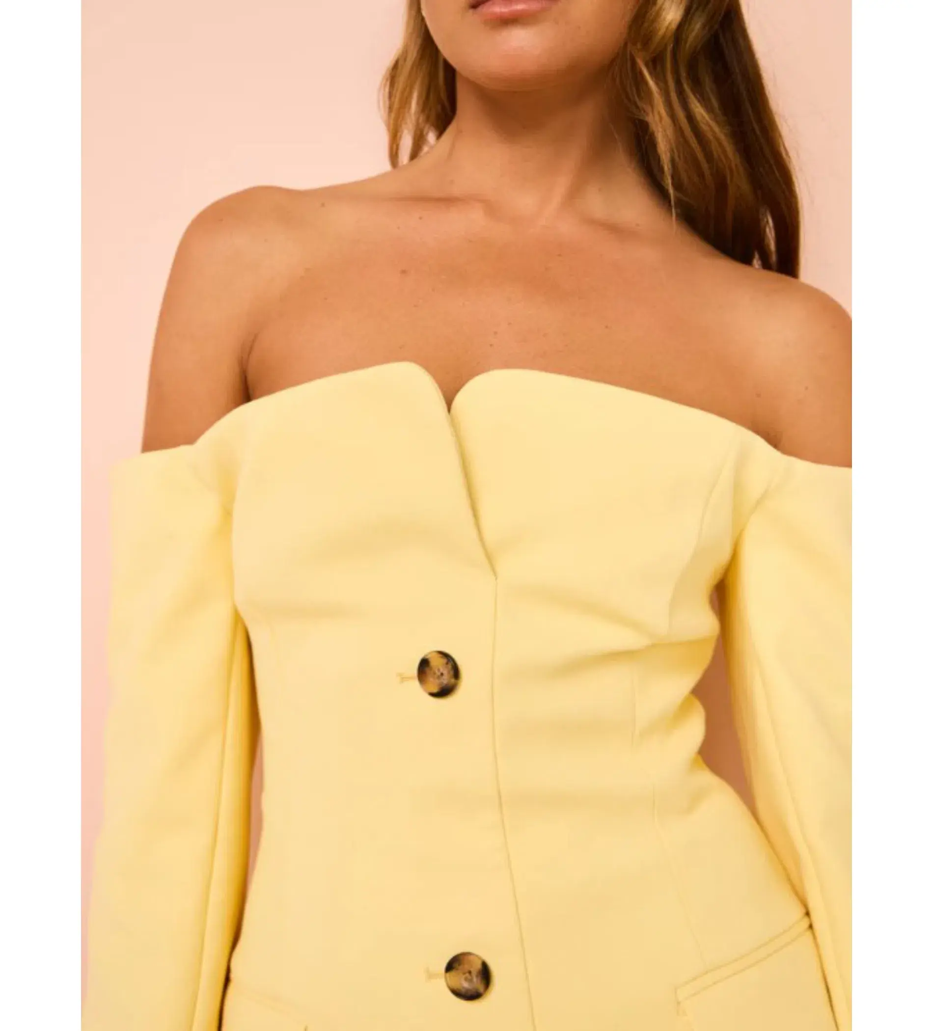 Sir the Label Sandrine Tailored Mini Dress Limone Size AU 10 - Image 4