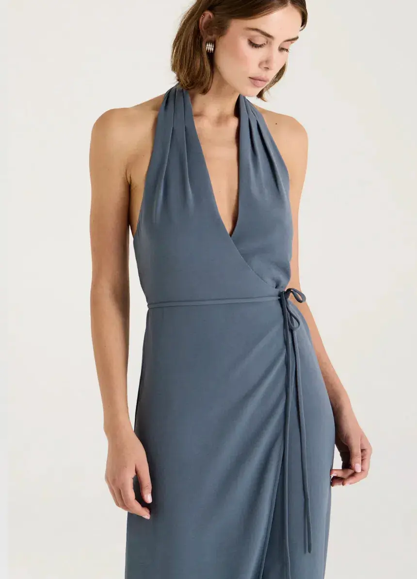 Henne Vida Maxi Dress Slate Size 8 - Image 2
