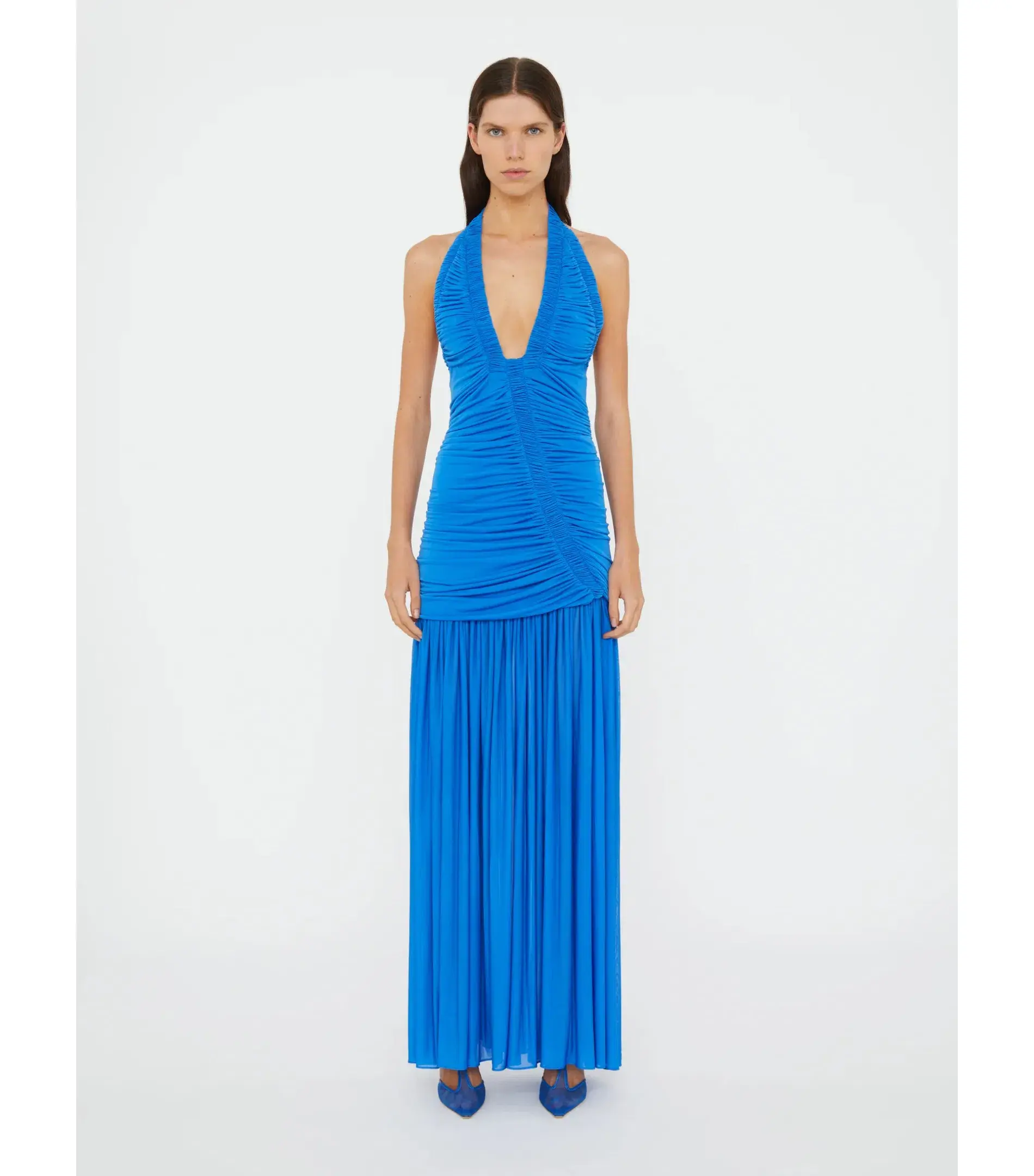 Christopher Esber Orion Maxi Gown in Lapis Size AU 10 - Image 1