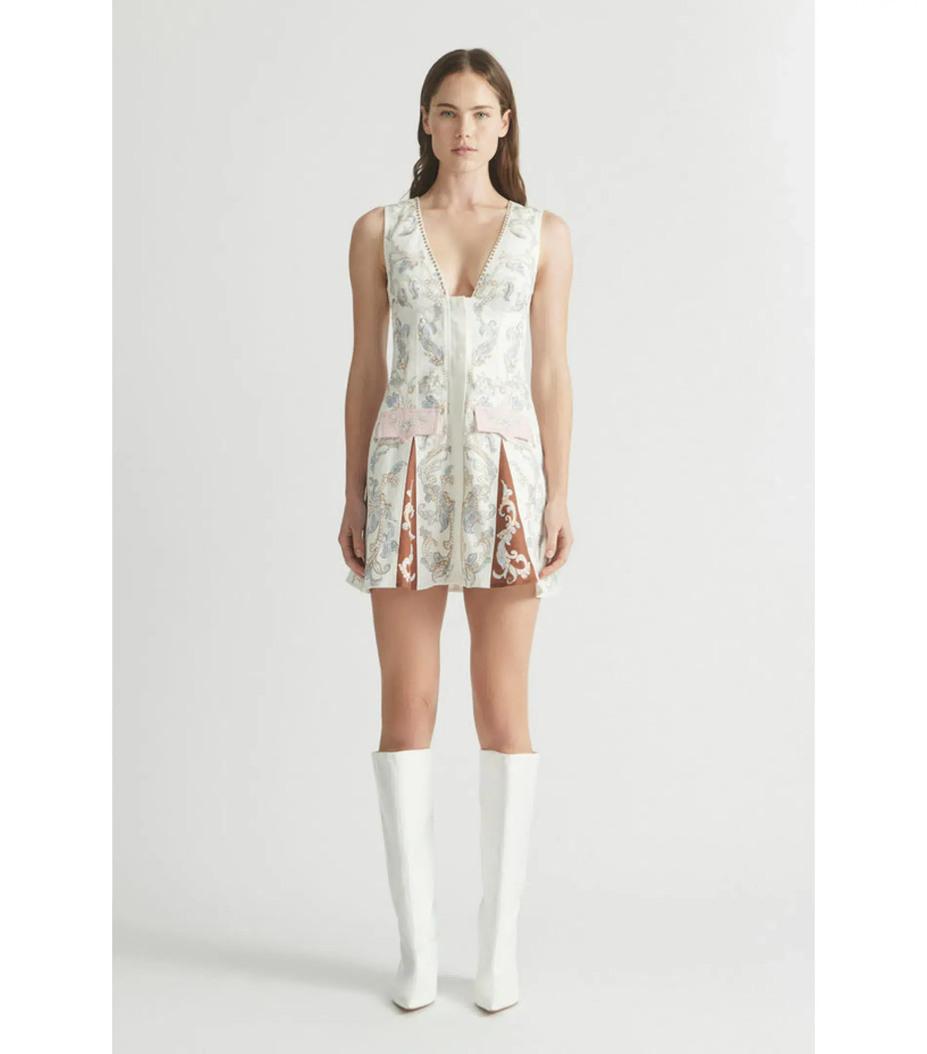 Antipodean Bitter Sweet Godet Mini Dress Antique White Size AU 12  - Image 1