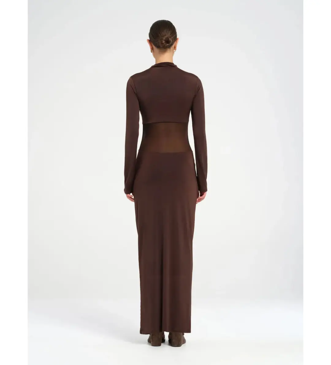 Benni Dora Maxi Dress in Chocolate Size 10 for rent on The Volte - main image