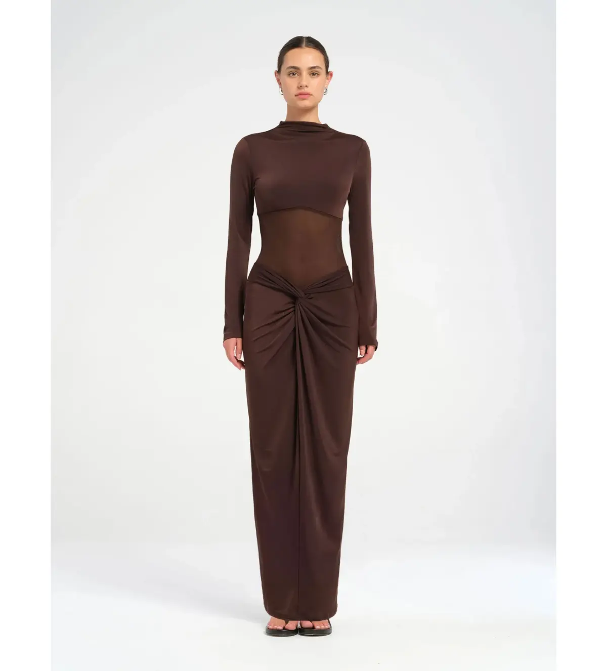 Benni Dora Maxi Dress in Chocolate Size 10 - Image 1