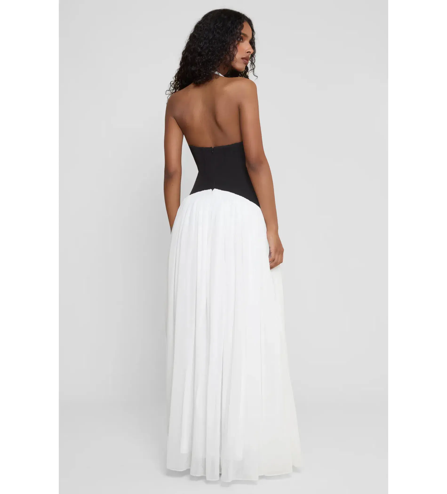 Leau Harlowe Contrast Corset Maxi Dress White Size 8 - Image 3