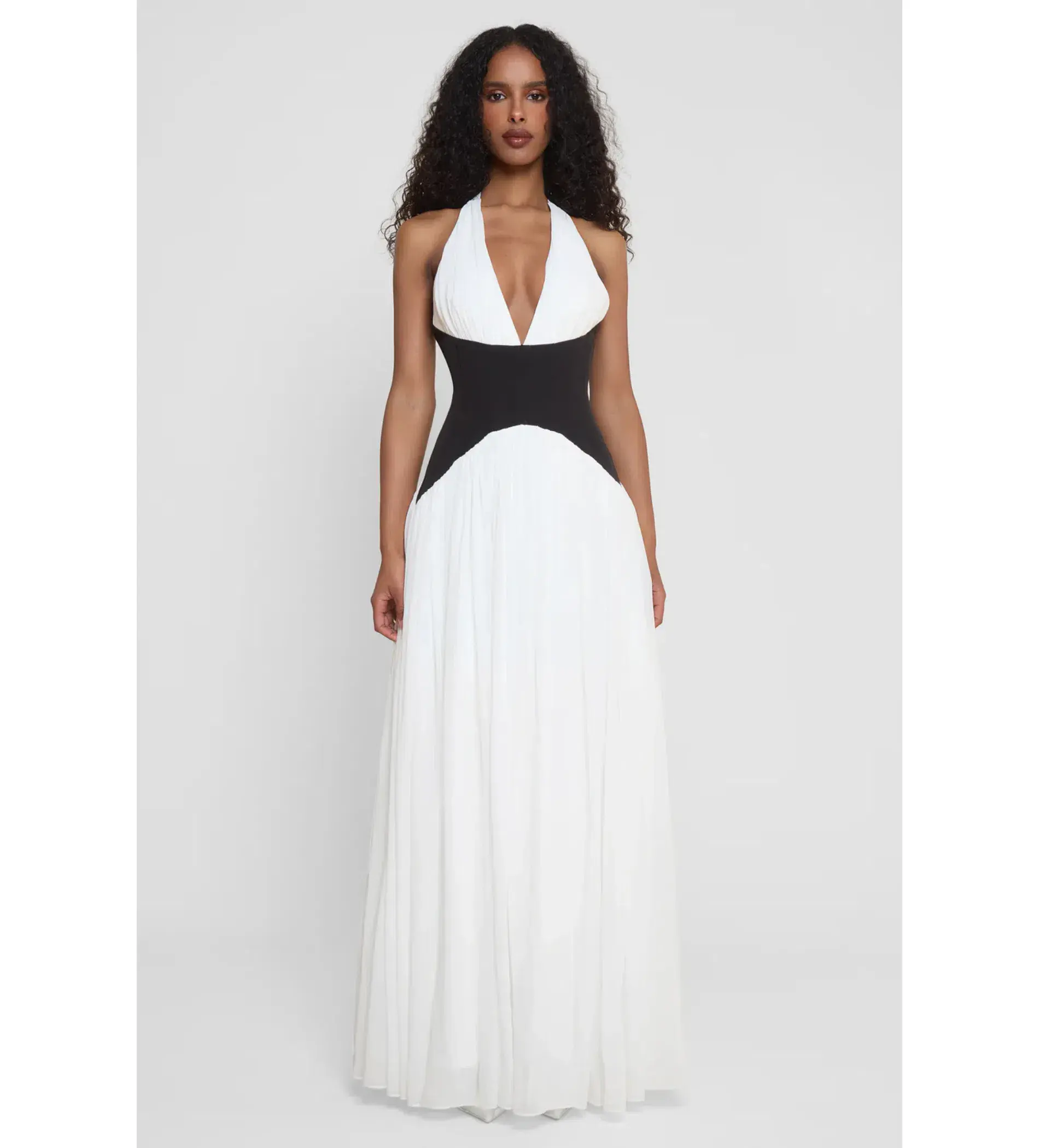 Leau Harlowe Contrast Corset Maxi Dress White Size 8 - Image 1