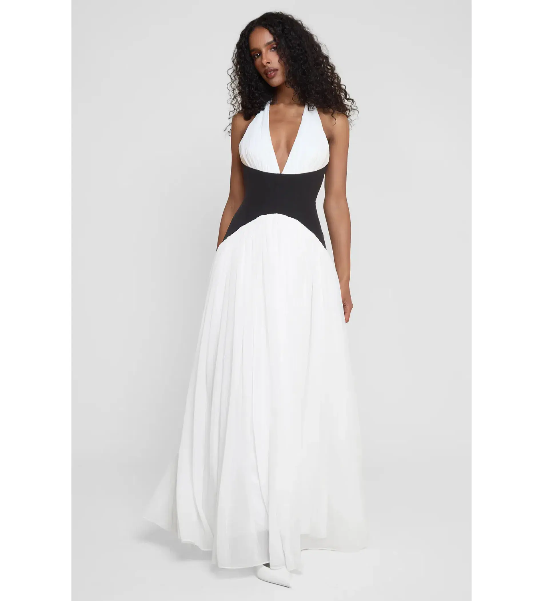 Leau Harlowe Contrast Corset Maxi Dress White Size 8 - Image 2