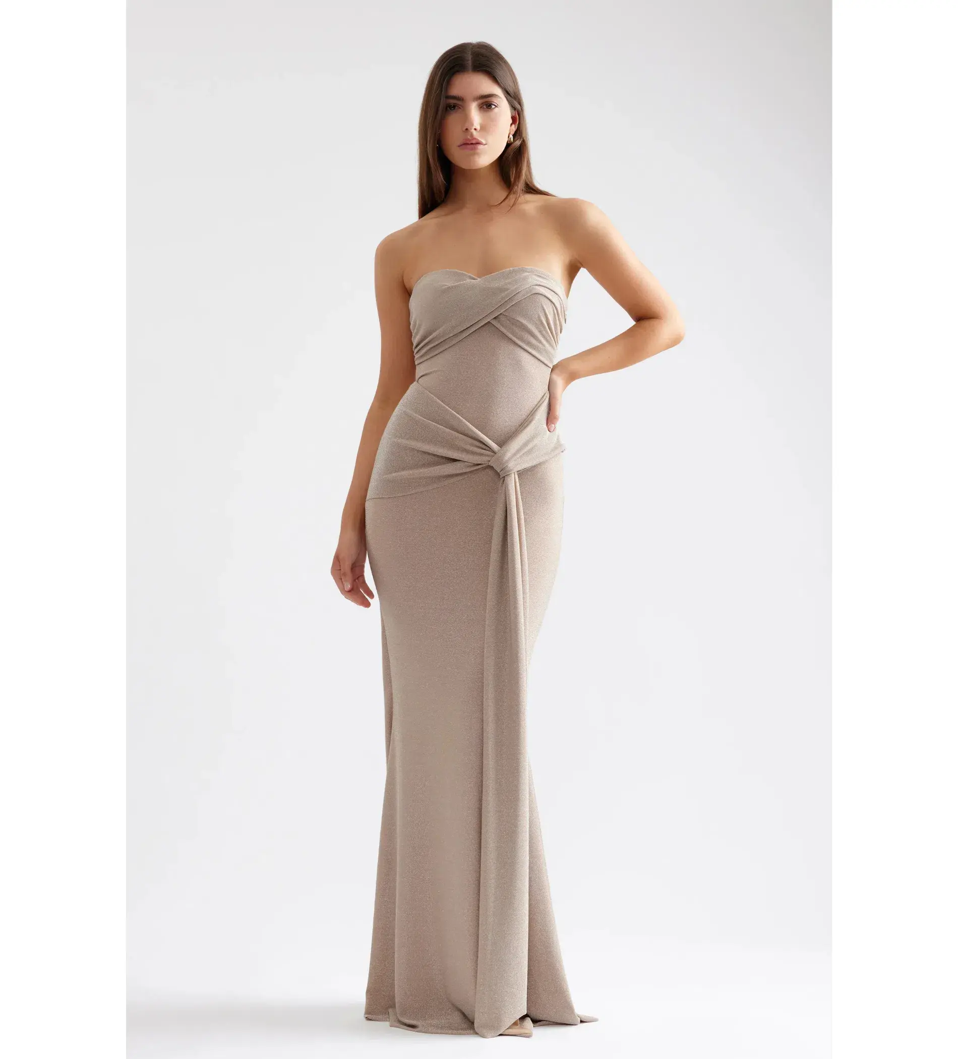 Lexi Tiffany Maxi Dress Champagne Size 8 - Image 1