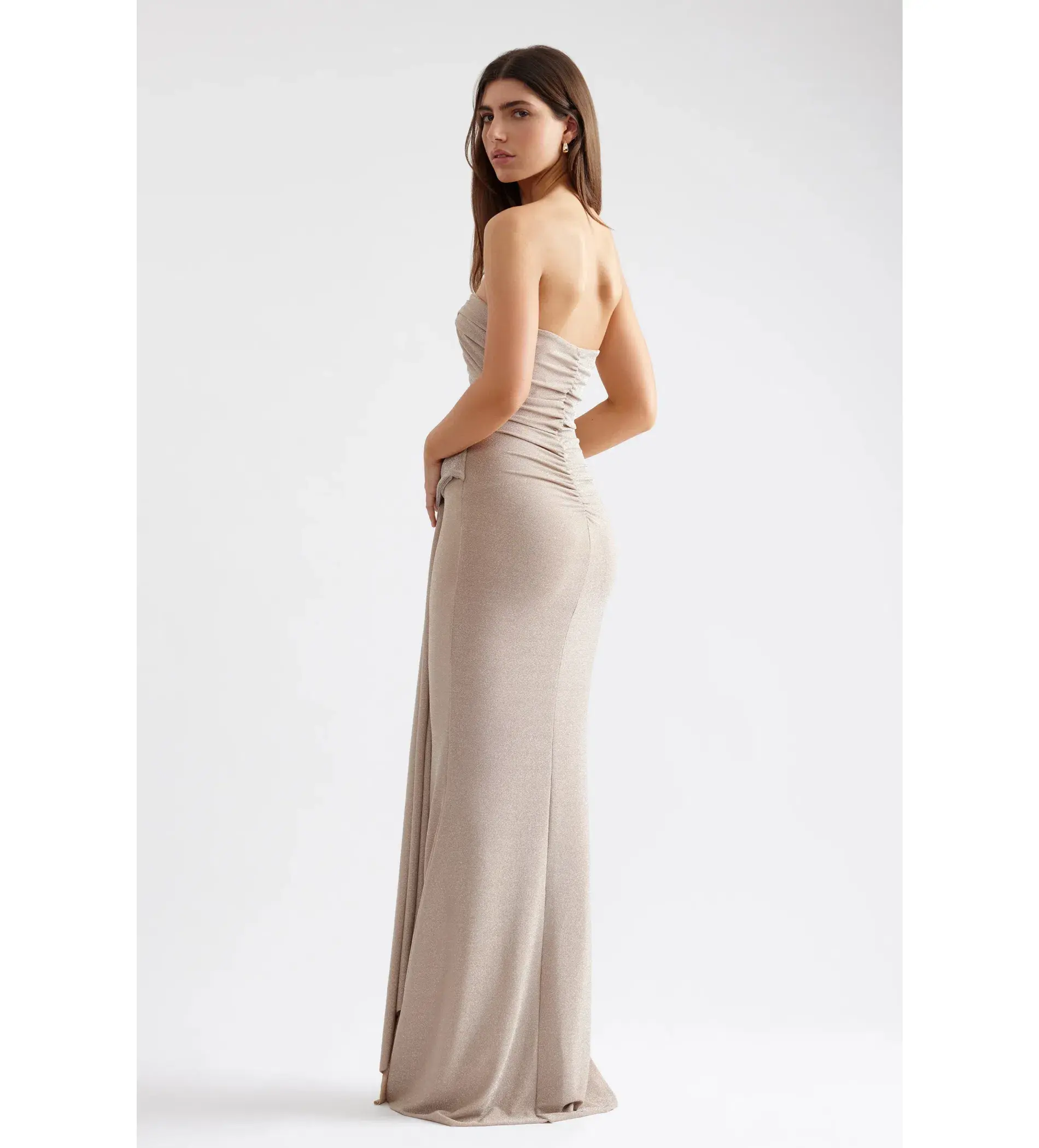 Lexi Tiffany Maxi Dress Champagne Size 8 - Image 3