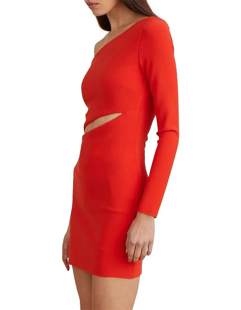 Bec & Bridge Lea One Shoulder Mini Dress Red Size 6 - Image 2