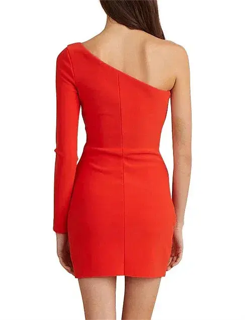 Bec & Bridge Lea One Shoulder Mini Dress Red Size 6 - Image 3