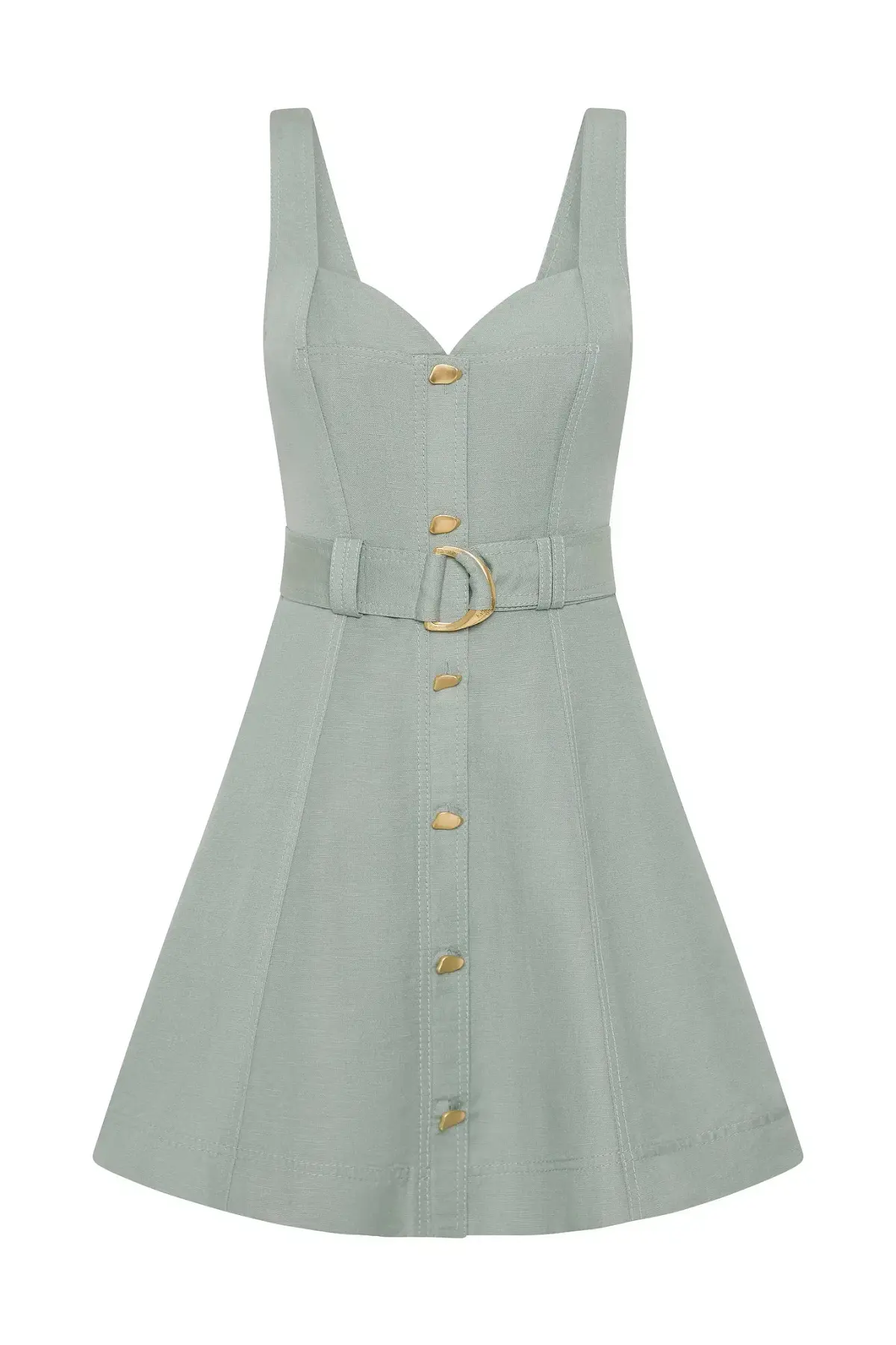 Aje Clay Belted Mini Dress Green Size 12 - Image 5