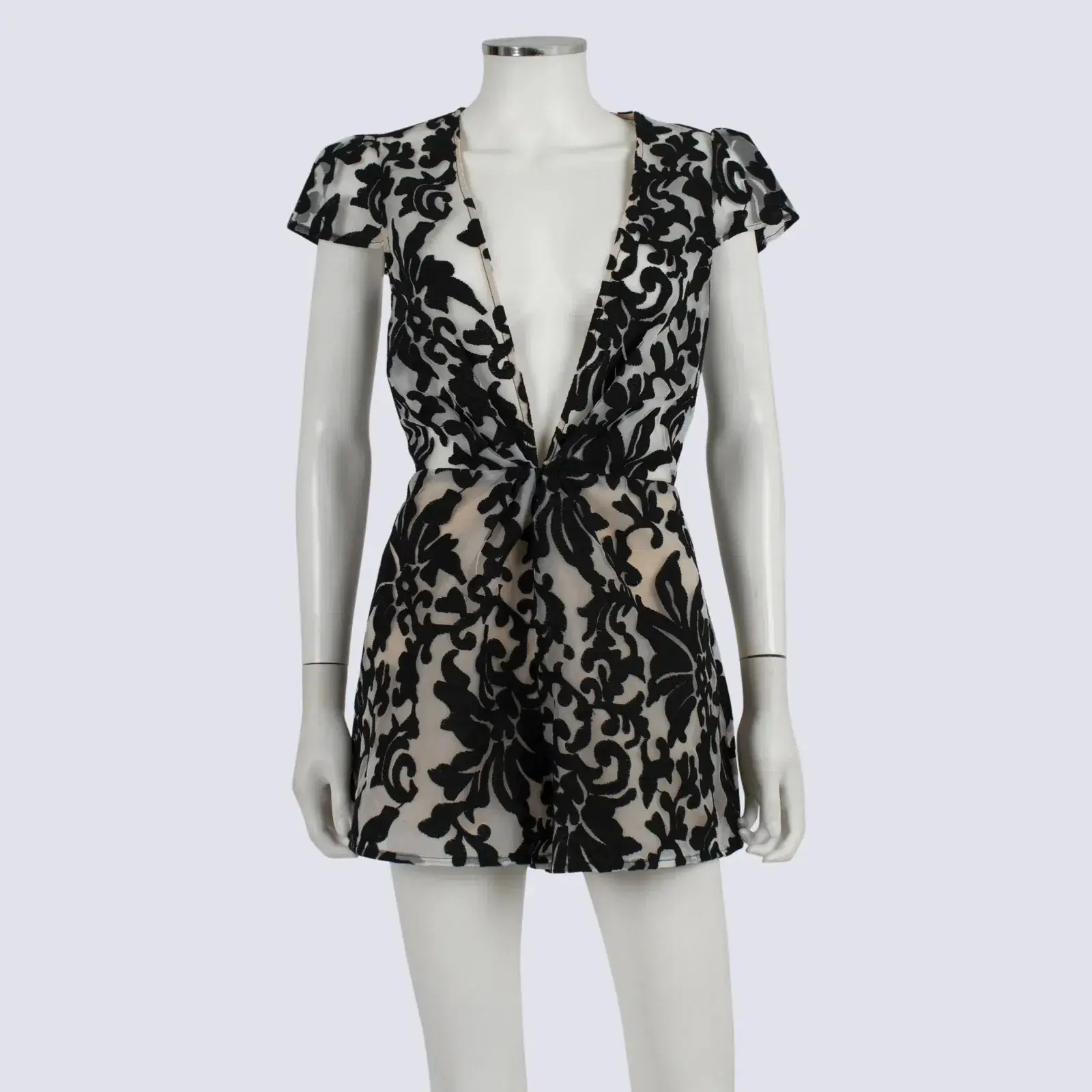 C/MEO Collective Cameo Operator Romper Mini Black Lace Size AU 6 - Image 5