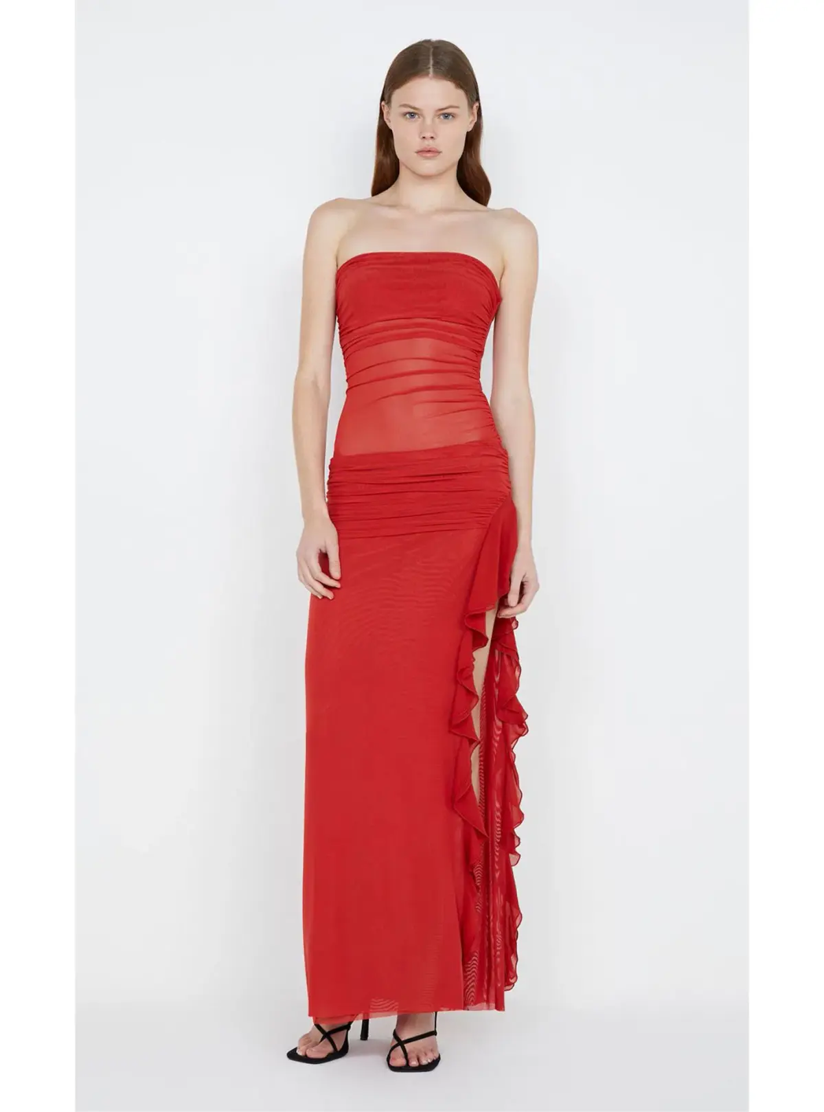 Bec & Bridge Celyse Strapless Maxi Dress in Rouge Red Size 6 - Image 1