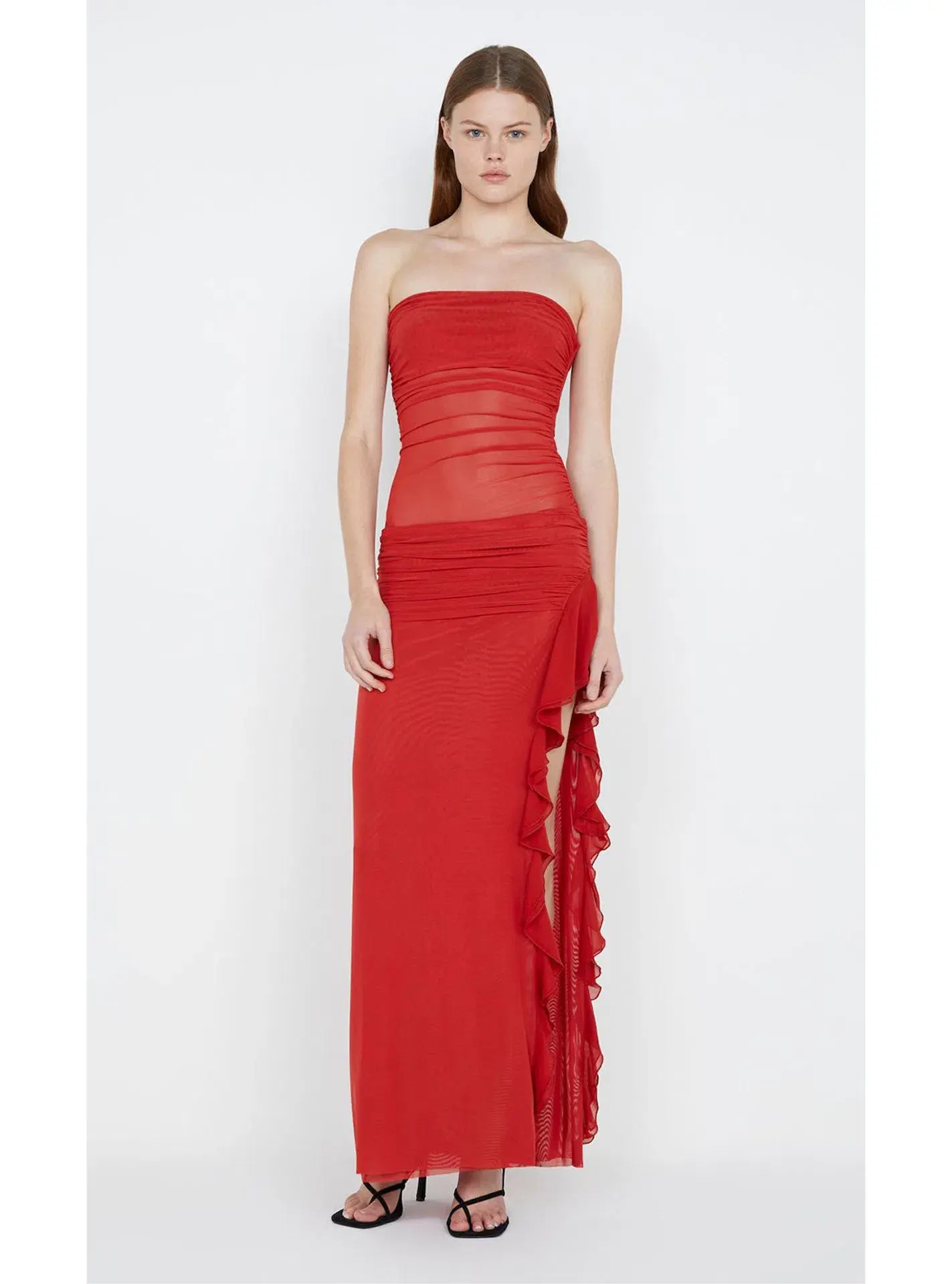 Bec & Bridge Celyse Strapless Maxi Dress in Rouge Red Size 6 - Image 1