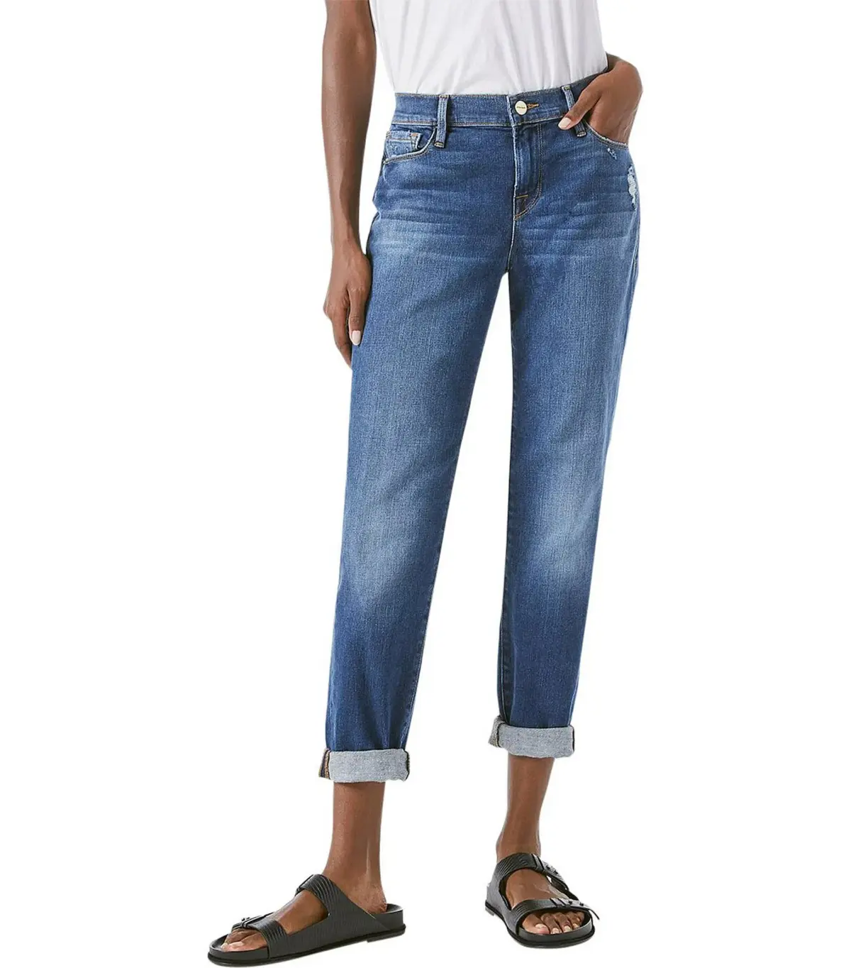 Frame Denim Le Garcon Mid Rise Slim Boyfriend Jean Azure Size 8/S  - Image 2