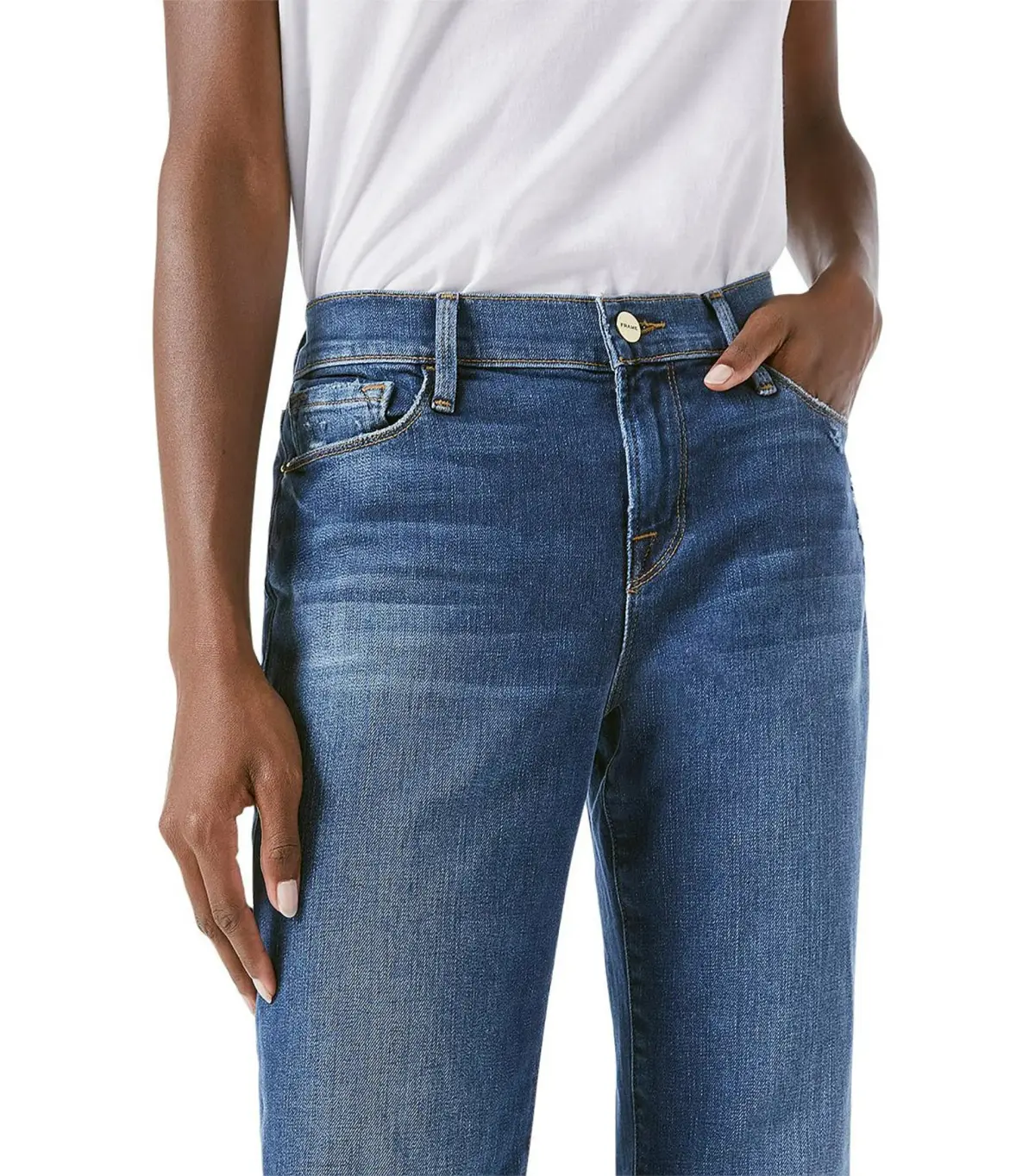 Frame Denim Le Garcon Mid Rise Slim Boyfriend Jean Azure Size 8/S  - Image 4