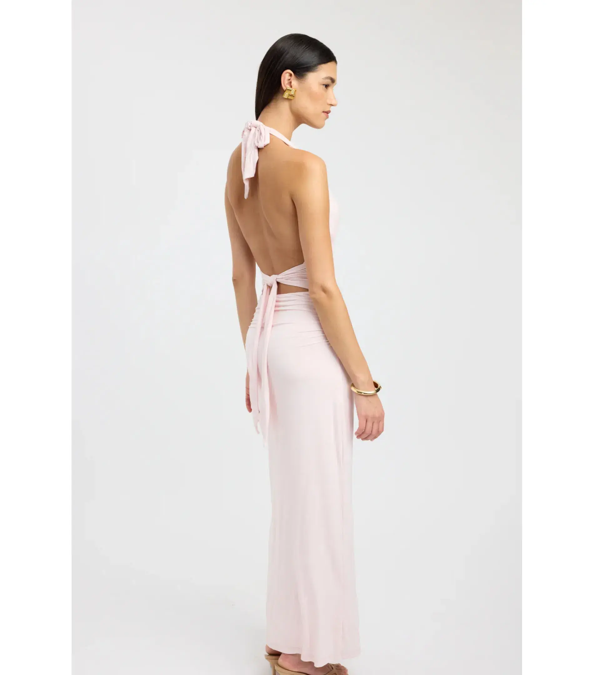 Kookai Leni Maxi Dress in Heavenly Pink Size AU 10 - Image 3