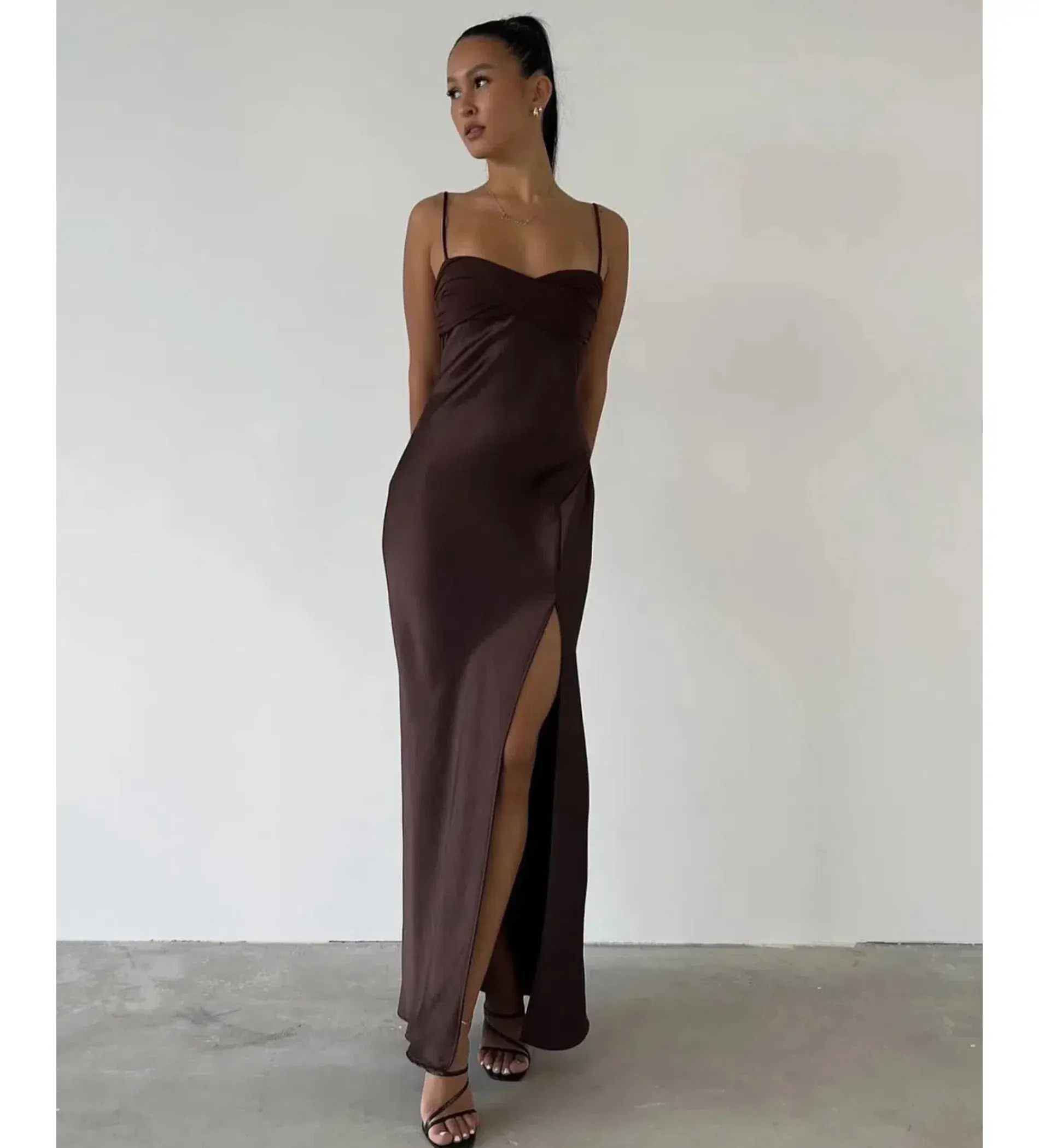 Bec & Bridge Julieta Maxi Dress In Chocolate Brown Size 10 - Image 1