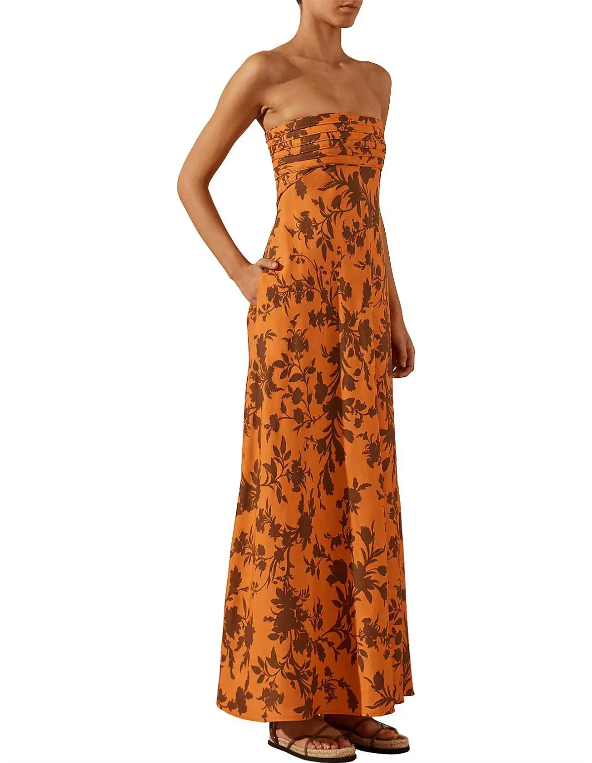 Shona Joy Uli Maxi Dress Orange Size 8 - Image 2